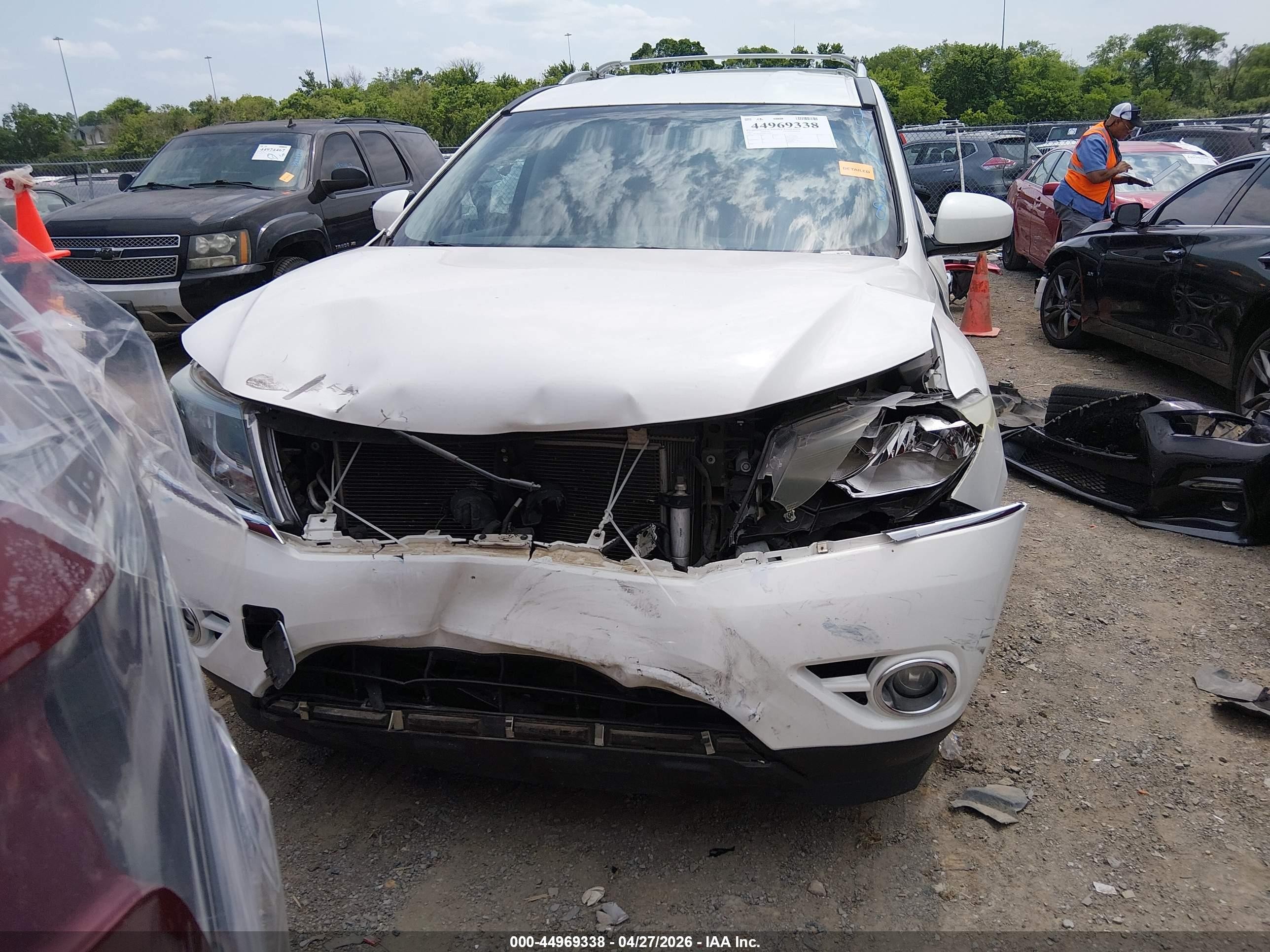 2013 Nissan Pathfinder Sl White vin: 5N1AR2MN4DC653412