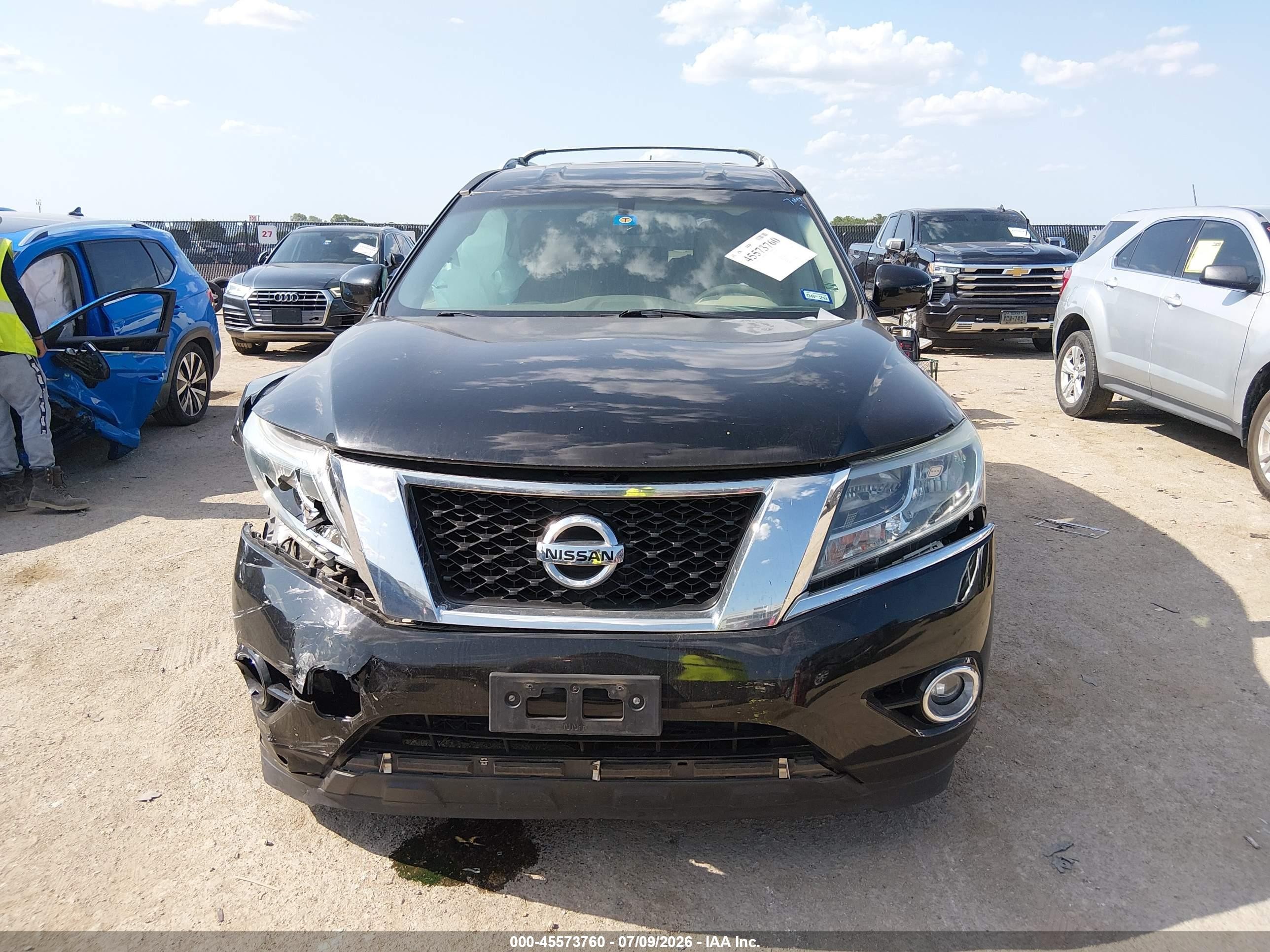 2013 Nissan Pathfinder Sl Black vin: 5N1AR2MN4DC659226