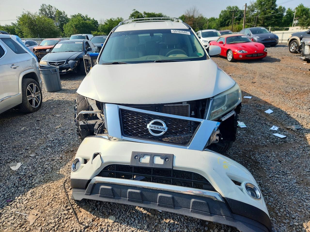 2013 Nissan Pathfinder S White vin: 5N1AR2MN4DC683011