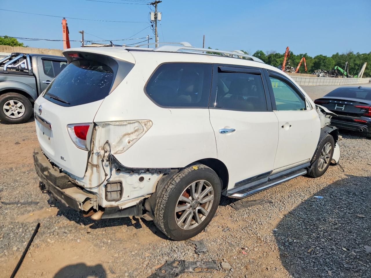 2013 Nissan Pathfinder S White vin: 5N1AR2MN4DC683011