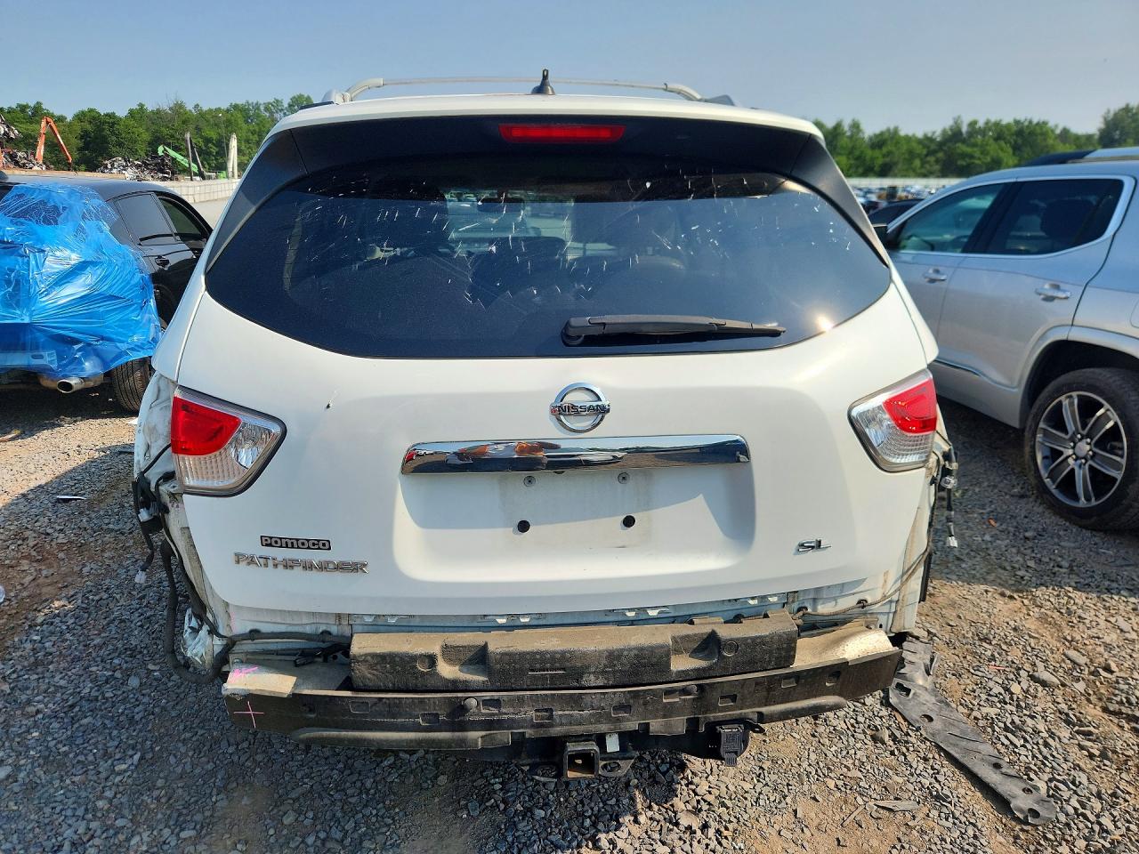 2013 Nissan Pathfinder S White vin: 5N1AR2MN4DC683011
