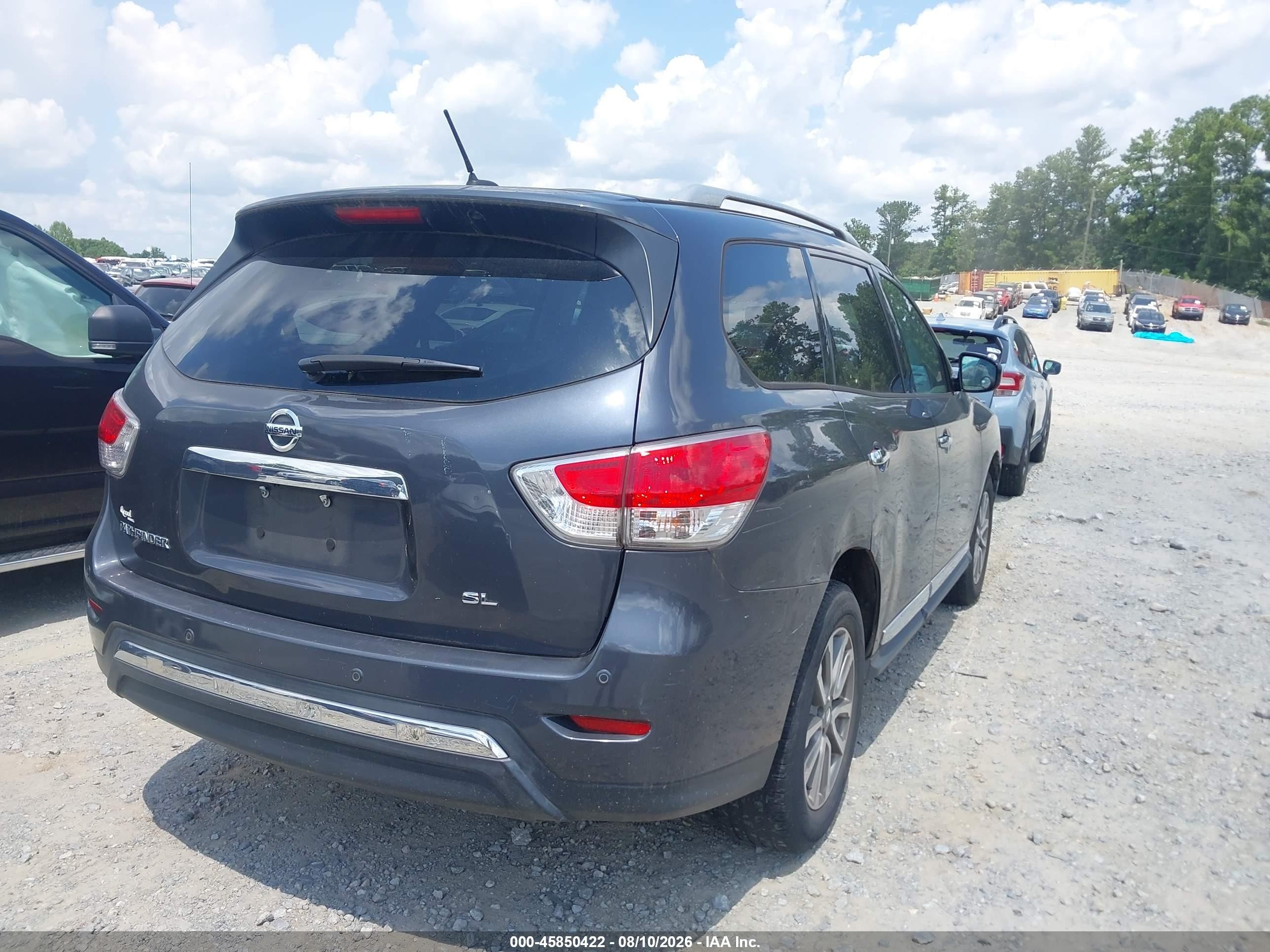 2013 Nissan Pathfinder Sl Gray vin: 5N1AR2MN4DC684708
