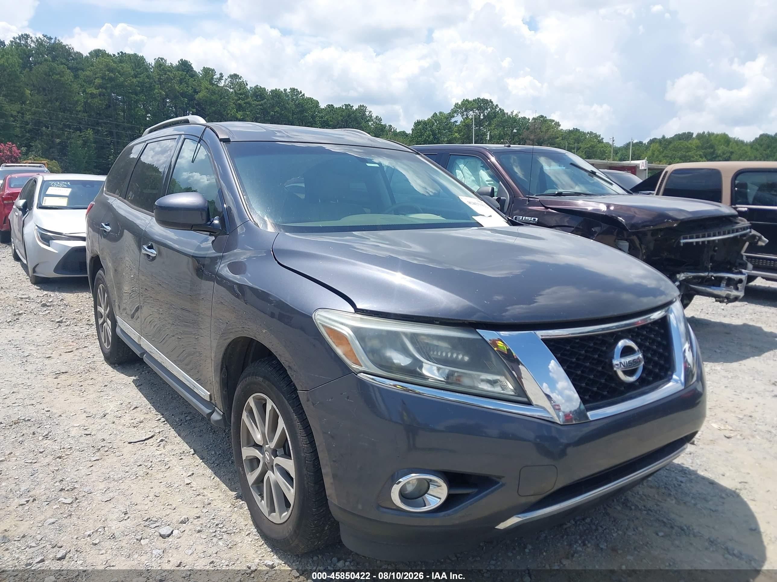 2013 Nissan Pathfinder Sl Gray vin: 5N1AR2MN4DC684708