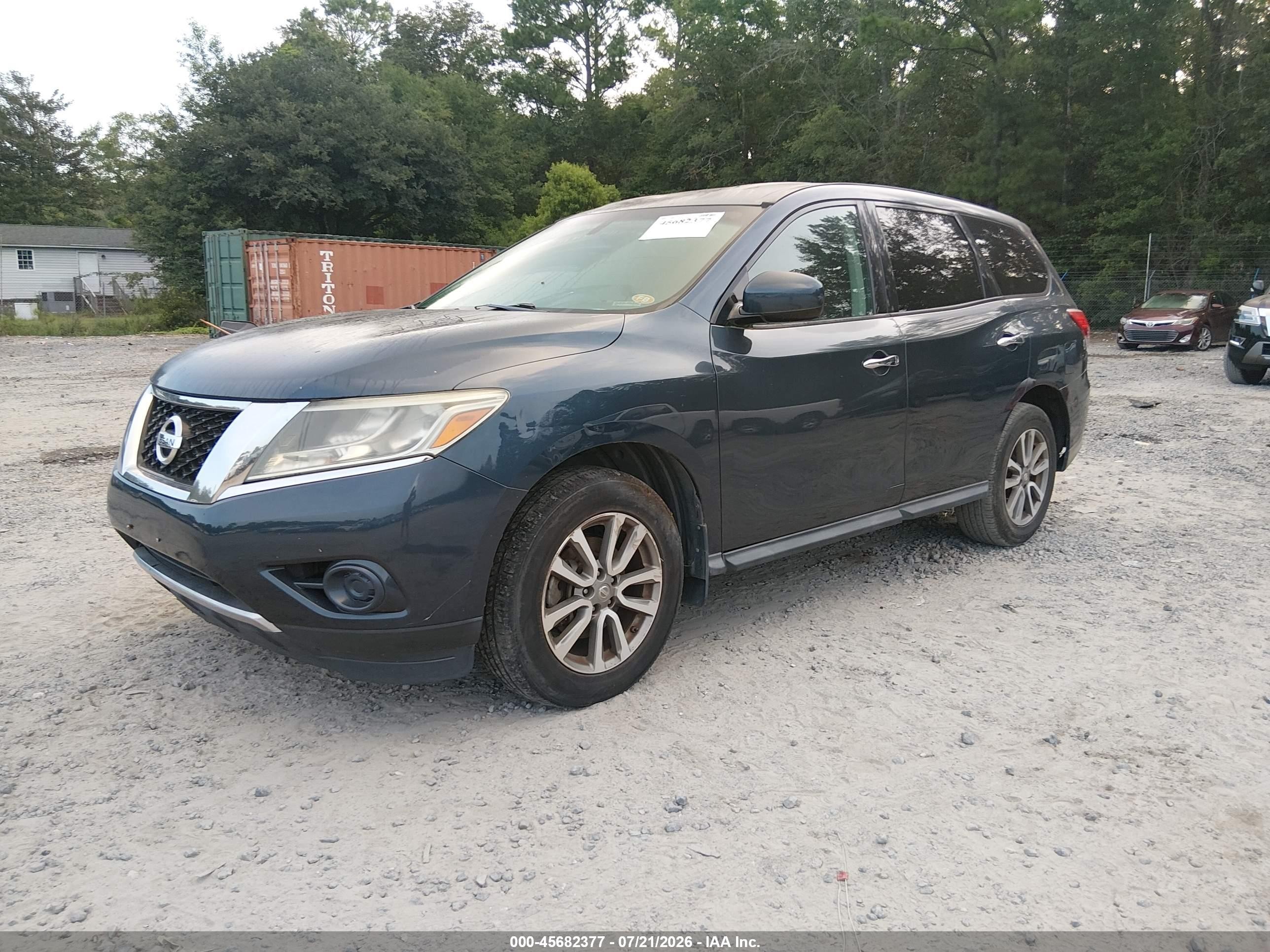 2013 Nissan Pathfinder S Dark Blue vin: 5N1AR2MN4DC685082