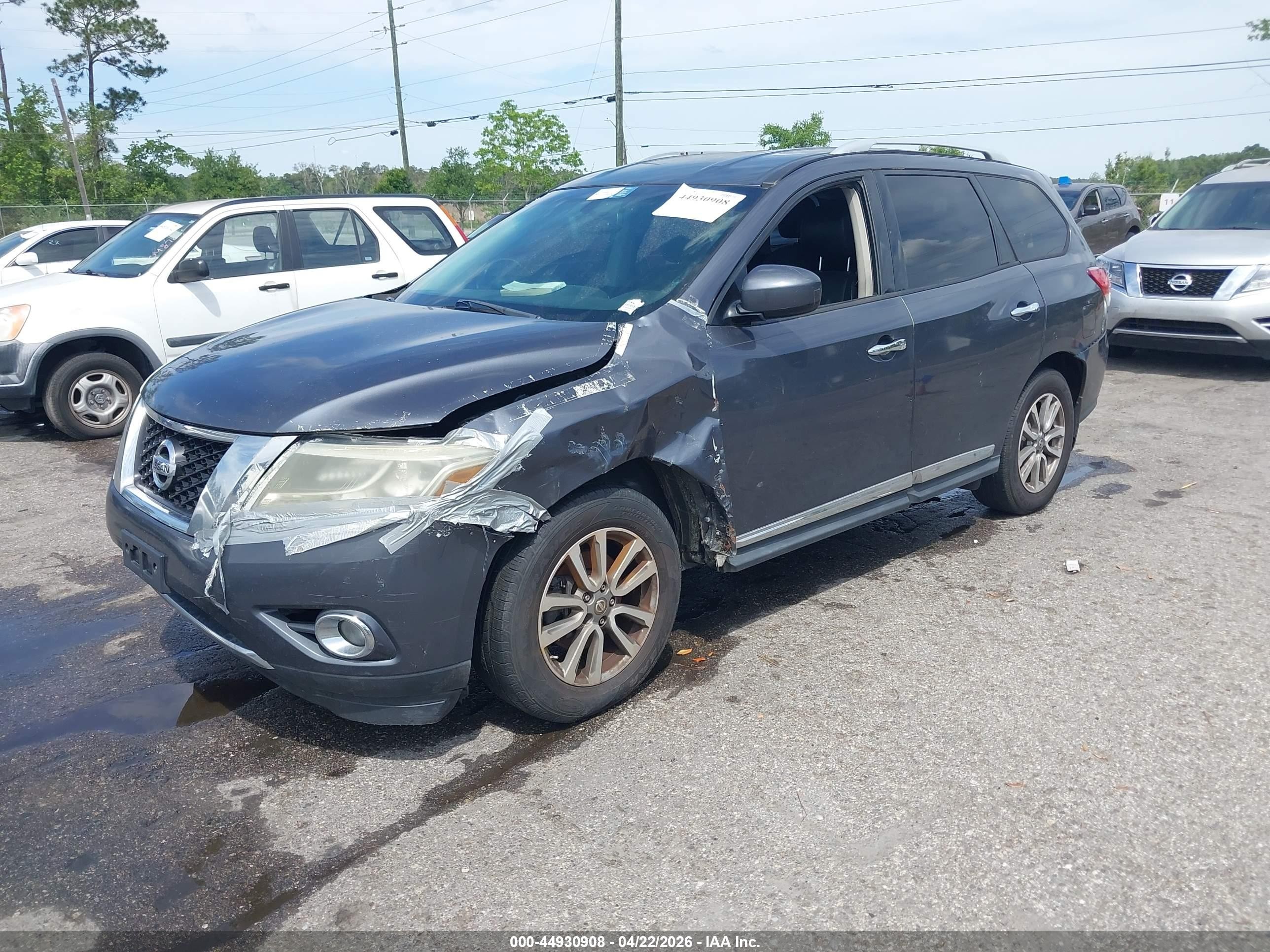 2014 Nissan Pathfinder Sl Gray vin: 5N1AR2MN4EC602400