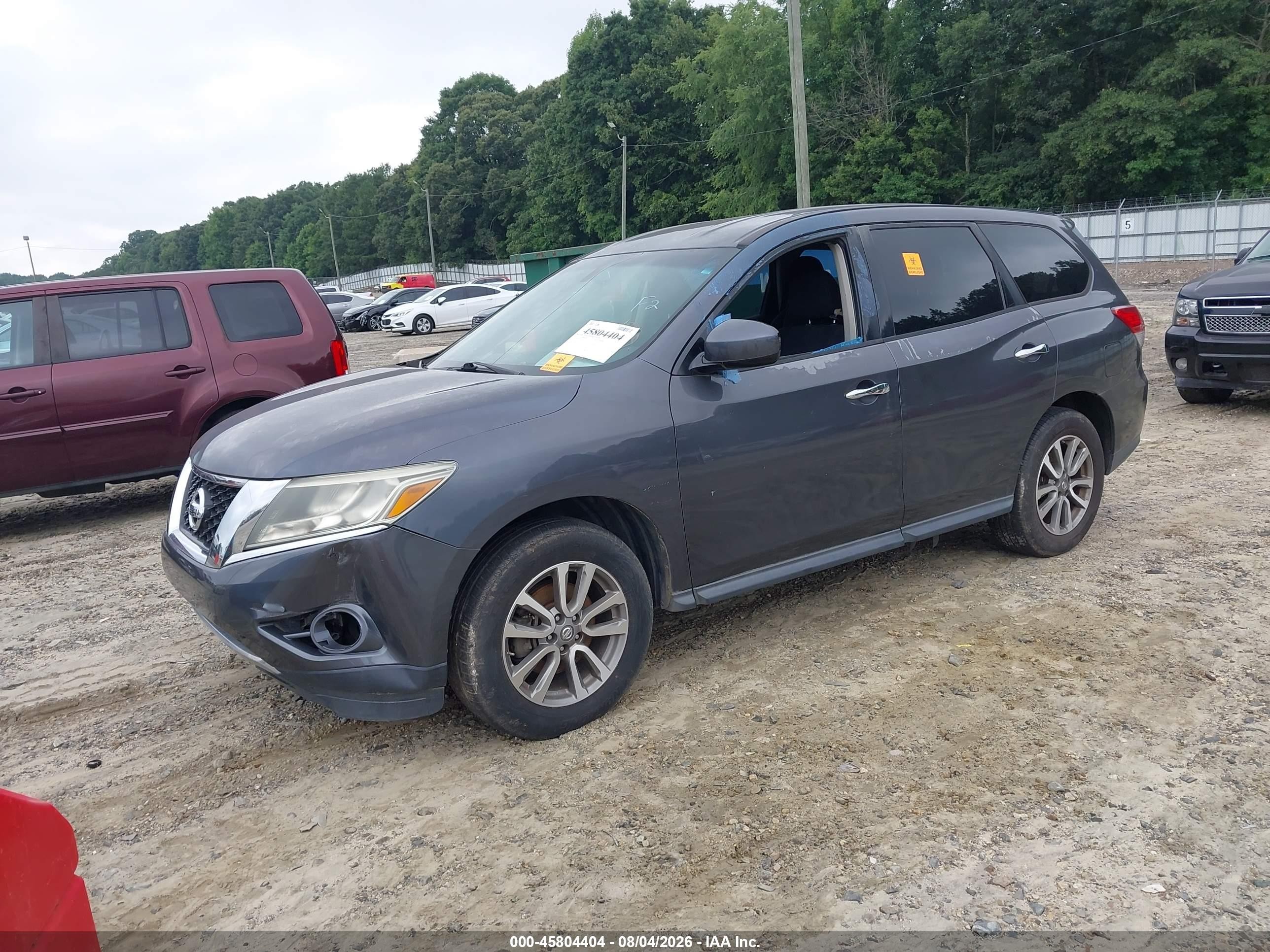 2014 Nissan Pathfinder S Gray vin: 5N1AR2MN4EC621402