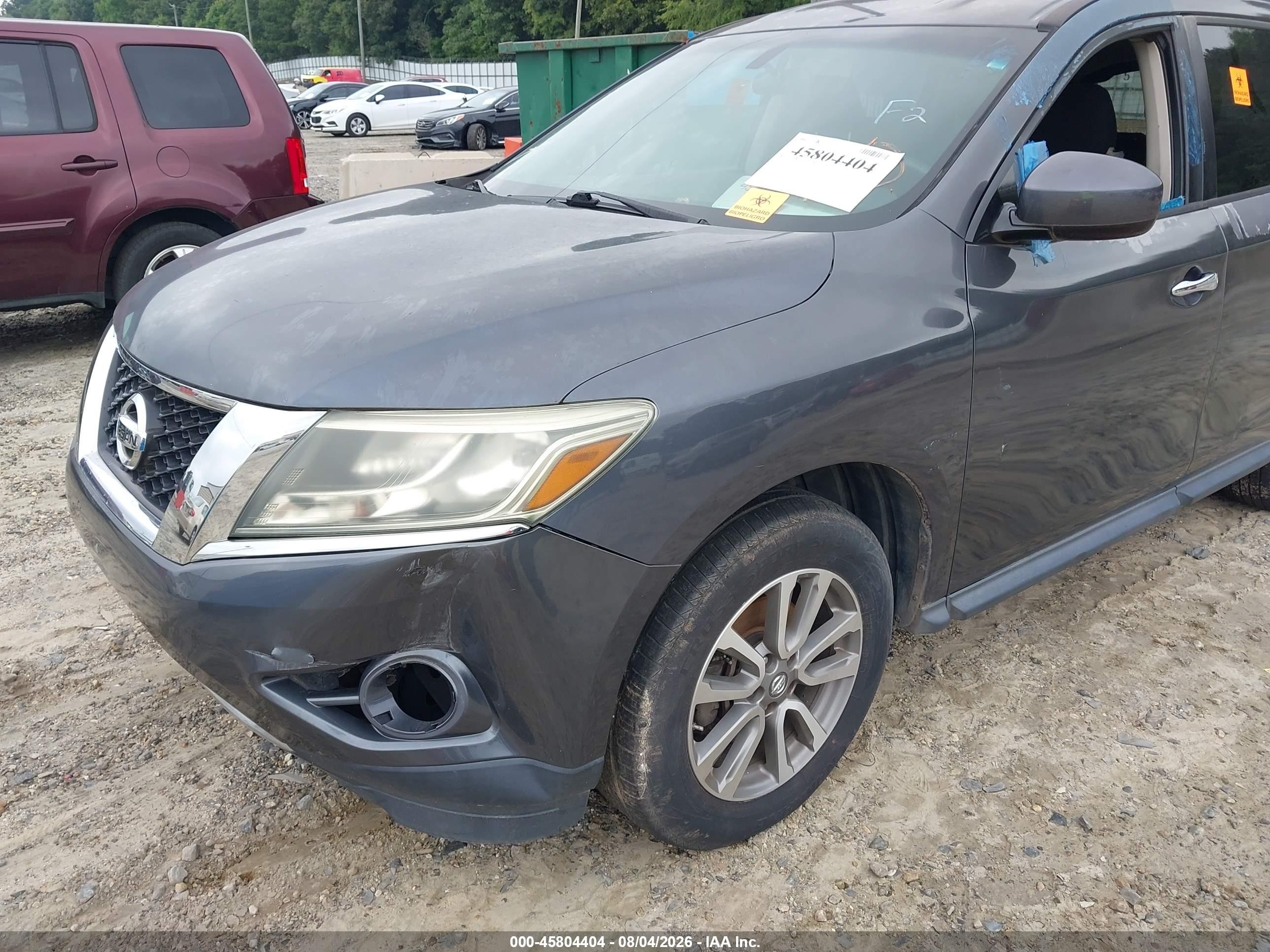 2014 Nissan Pathfinder S Gray vin: 5N1AR2MN4EC621402