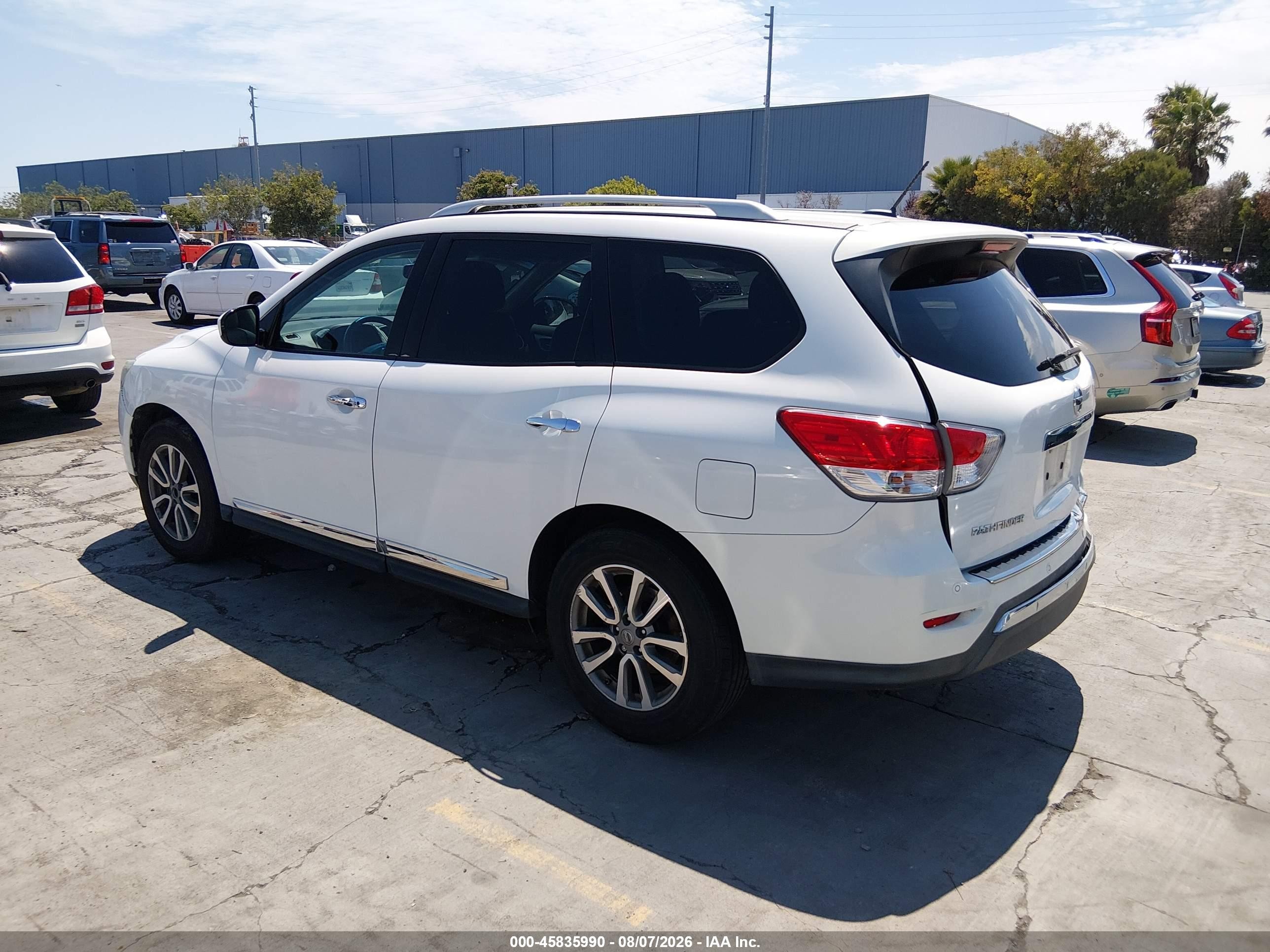 2014 Nissan Pathfinder Sl White vin: 5N1AR2MN4EC622002