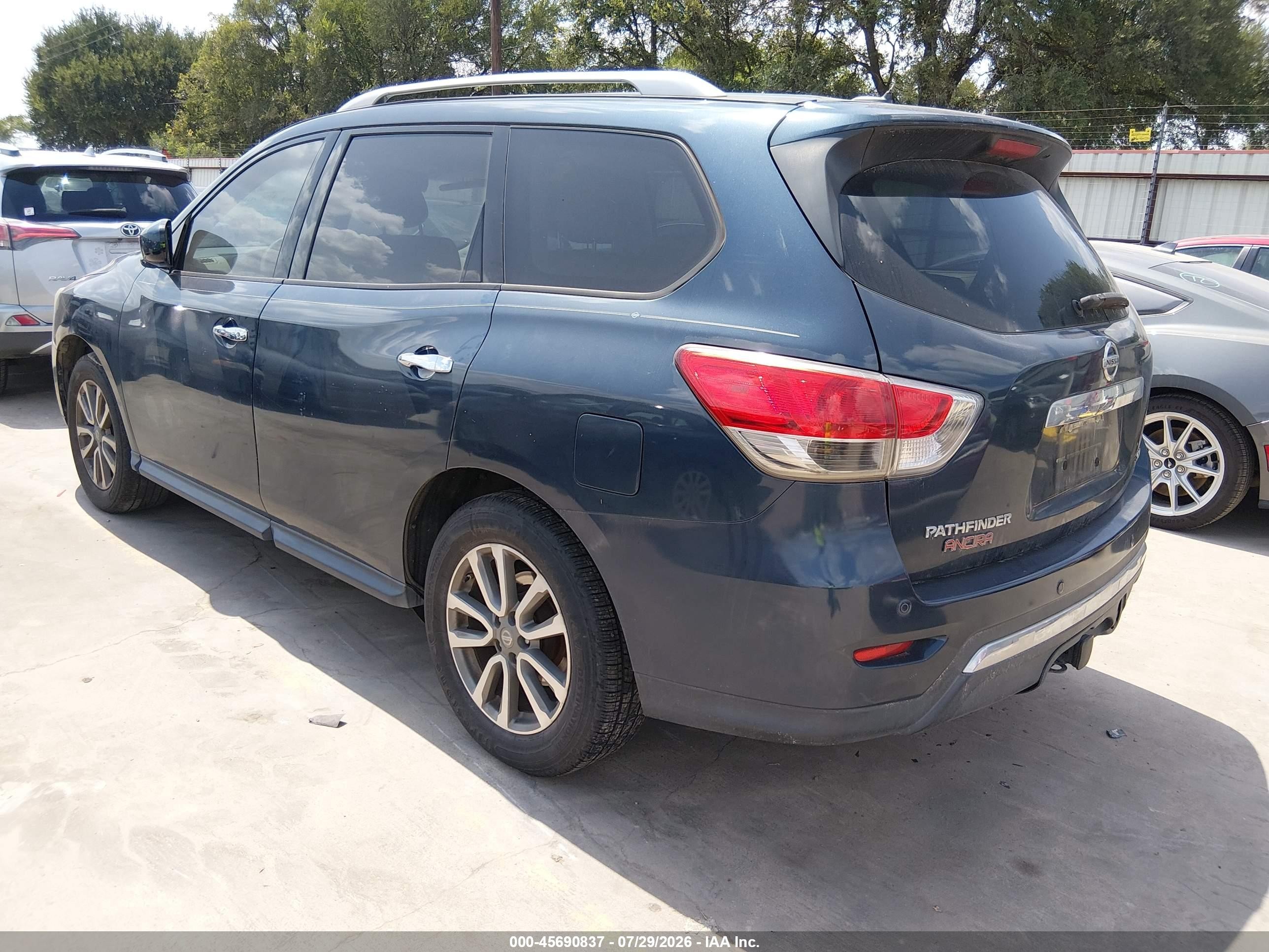 2014 Nissan Pathfinder Sv Dark Blue vin: 5N1AR2MN4EC630293