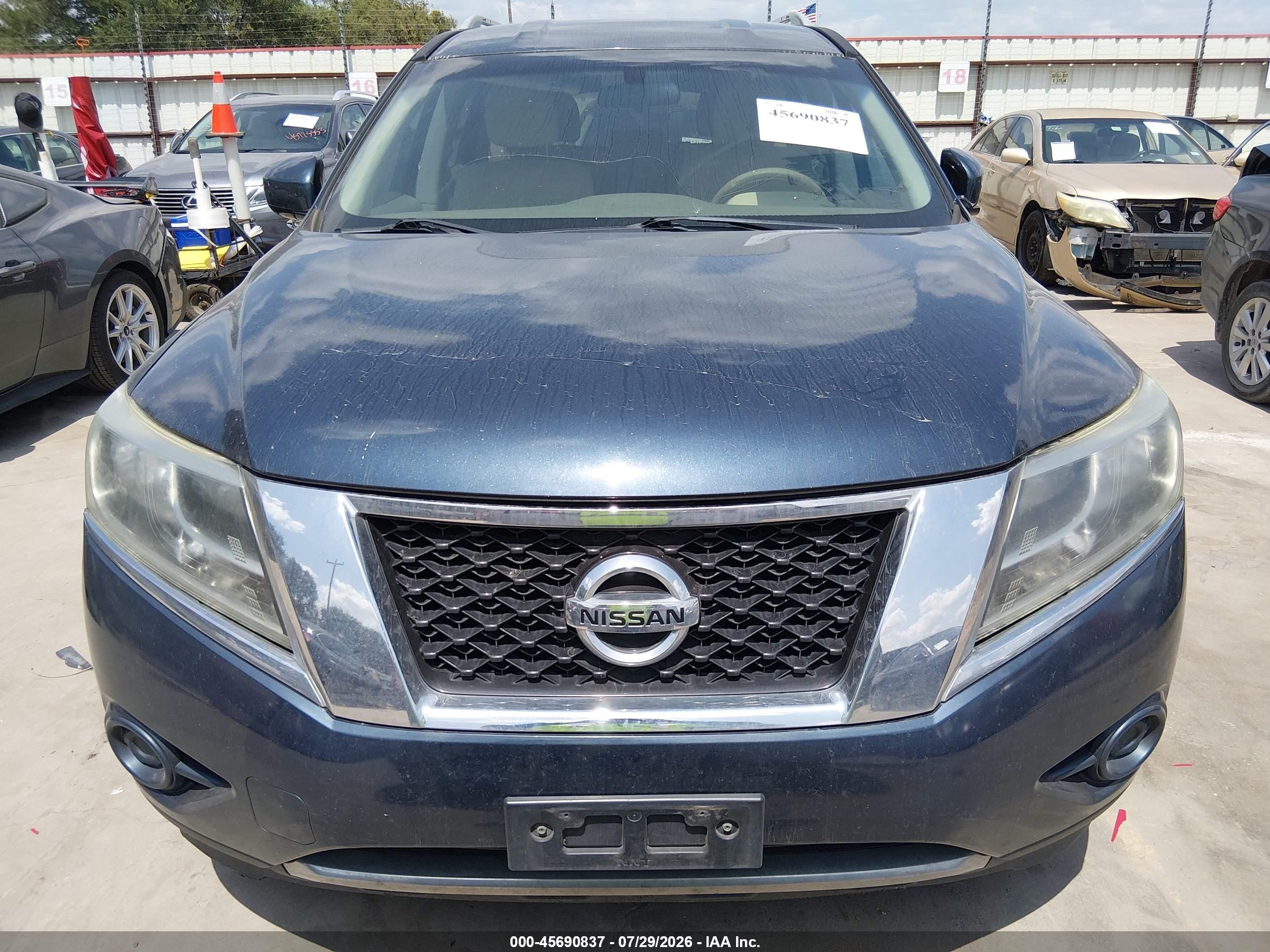 2014 Nissan Pathfinder Sv Dark Blue vin: 5N1AR2MN4EC630293