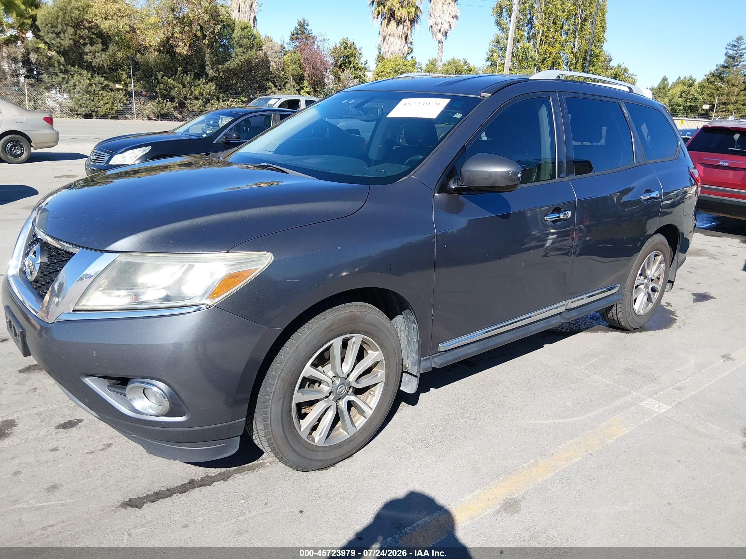 2014 Nissan Pathfinder Sl Gray vin: 5N1AR2MN4EC635753