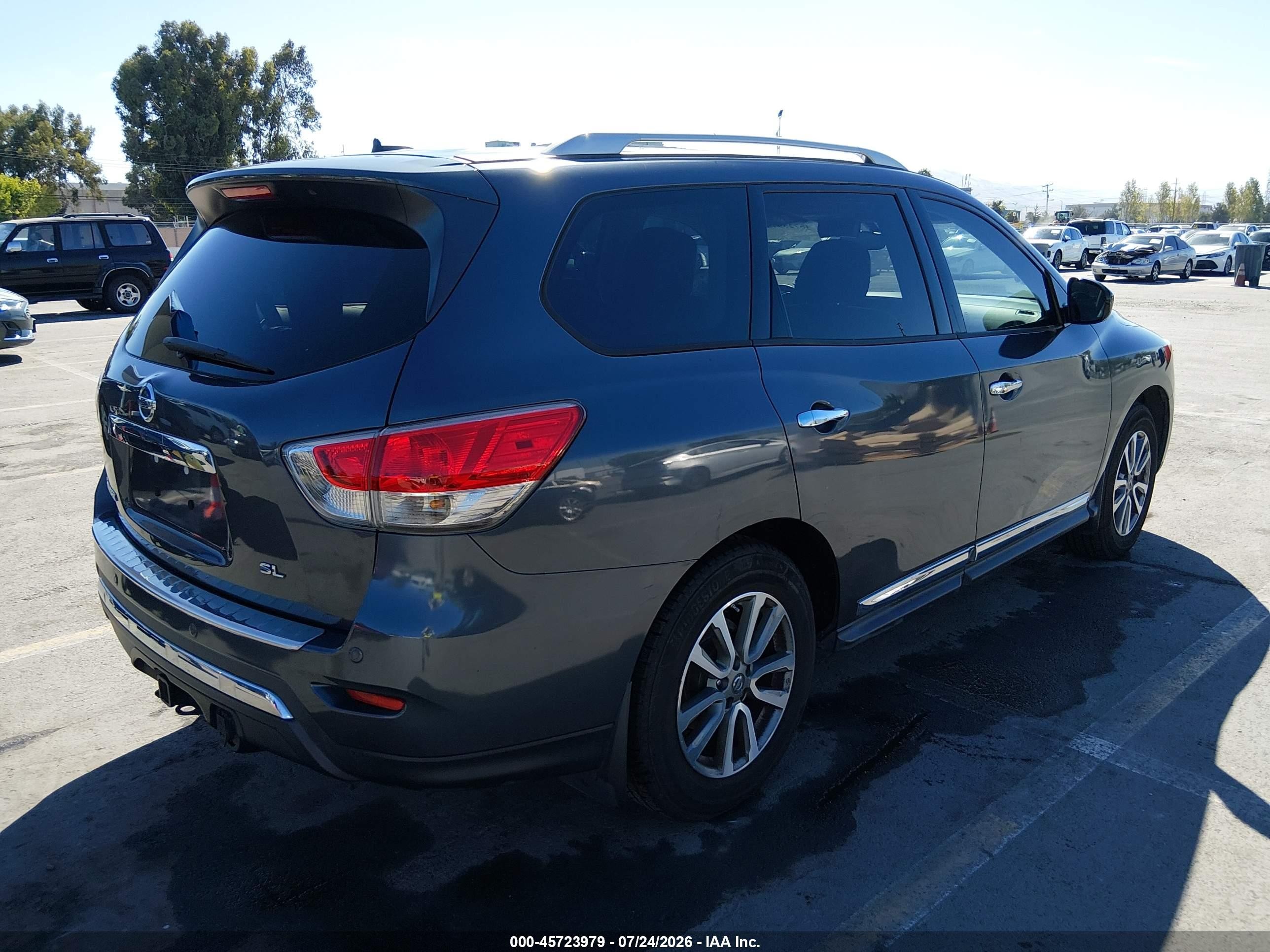 2014 Nissan Pathfinder Sl Gray vin: 5N1AR2MN4EC635753