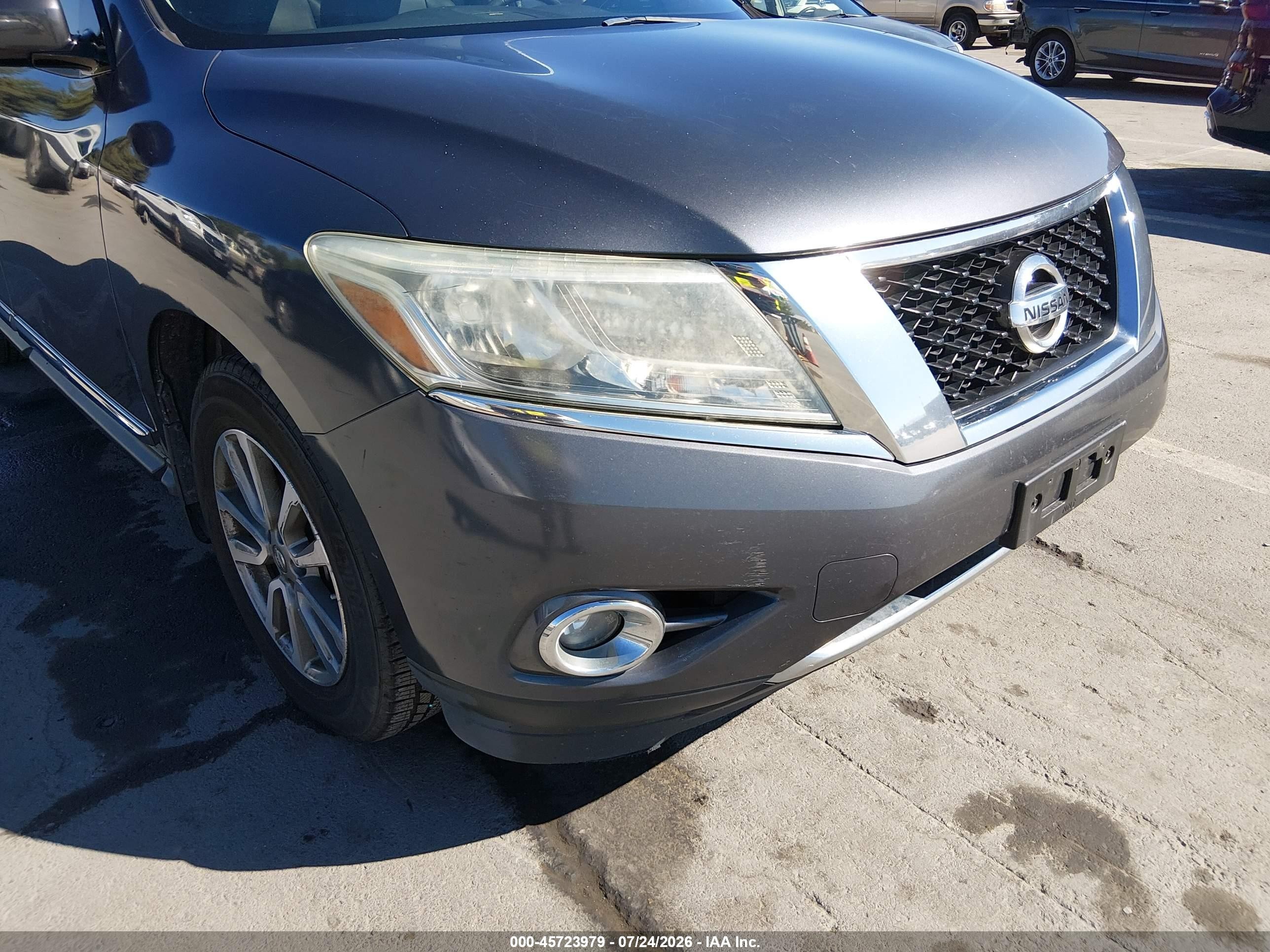 2014 Nissan Pathfinder Sl Gray vin: 5N1AR2MN4EC635753