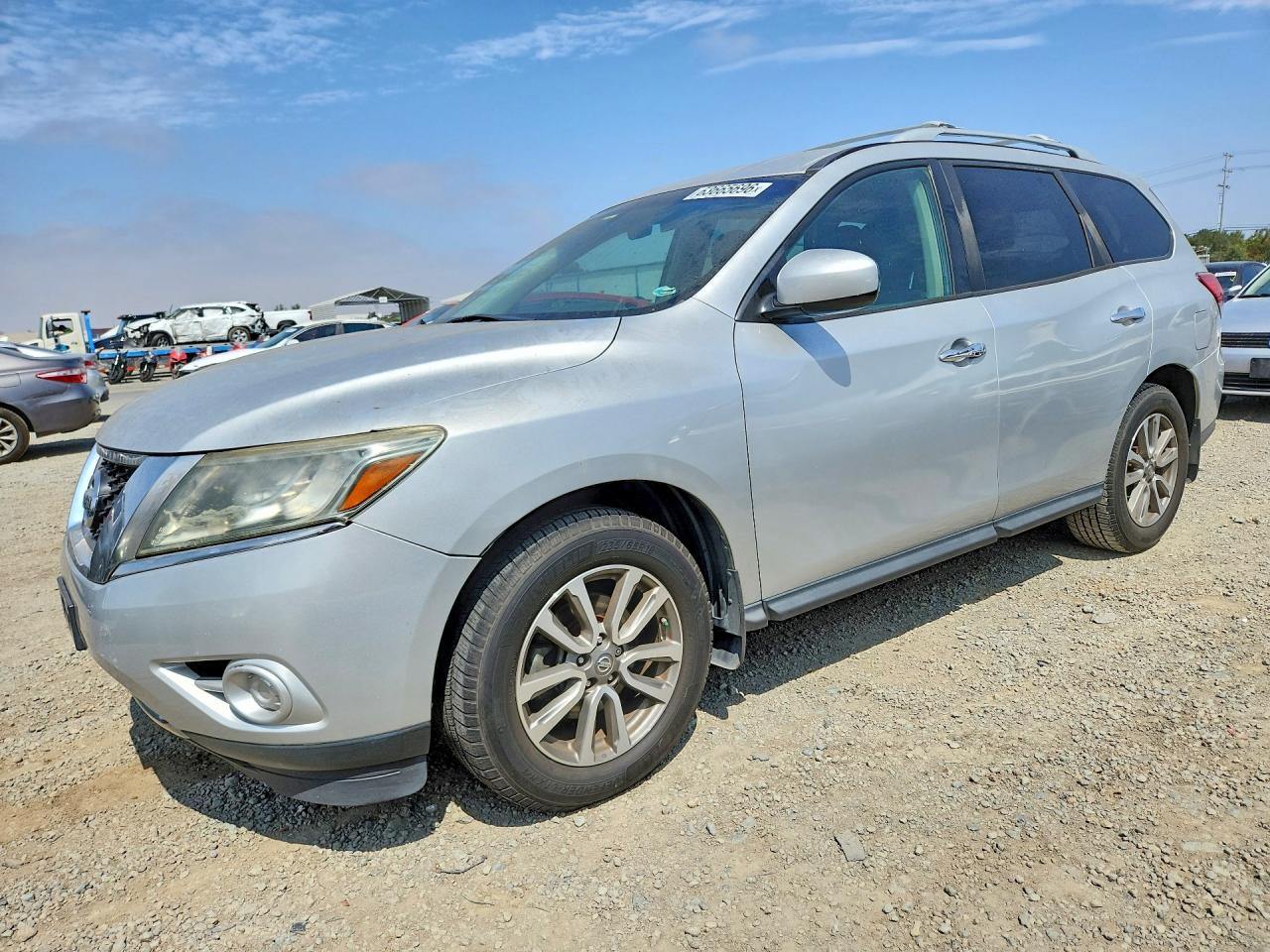 2014 Nissan Pathfinder Sv Silver vin: 5N1AR2MN4EC638913