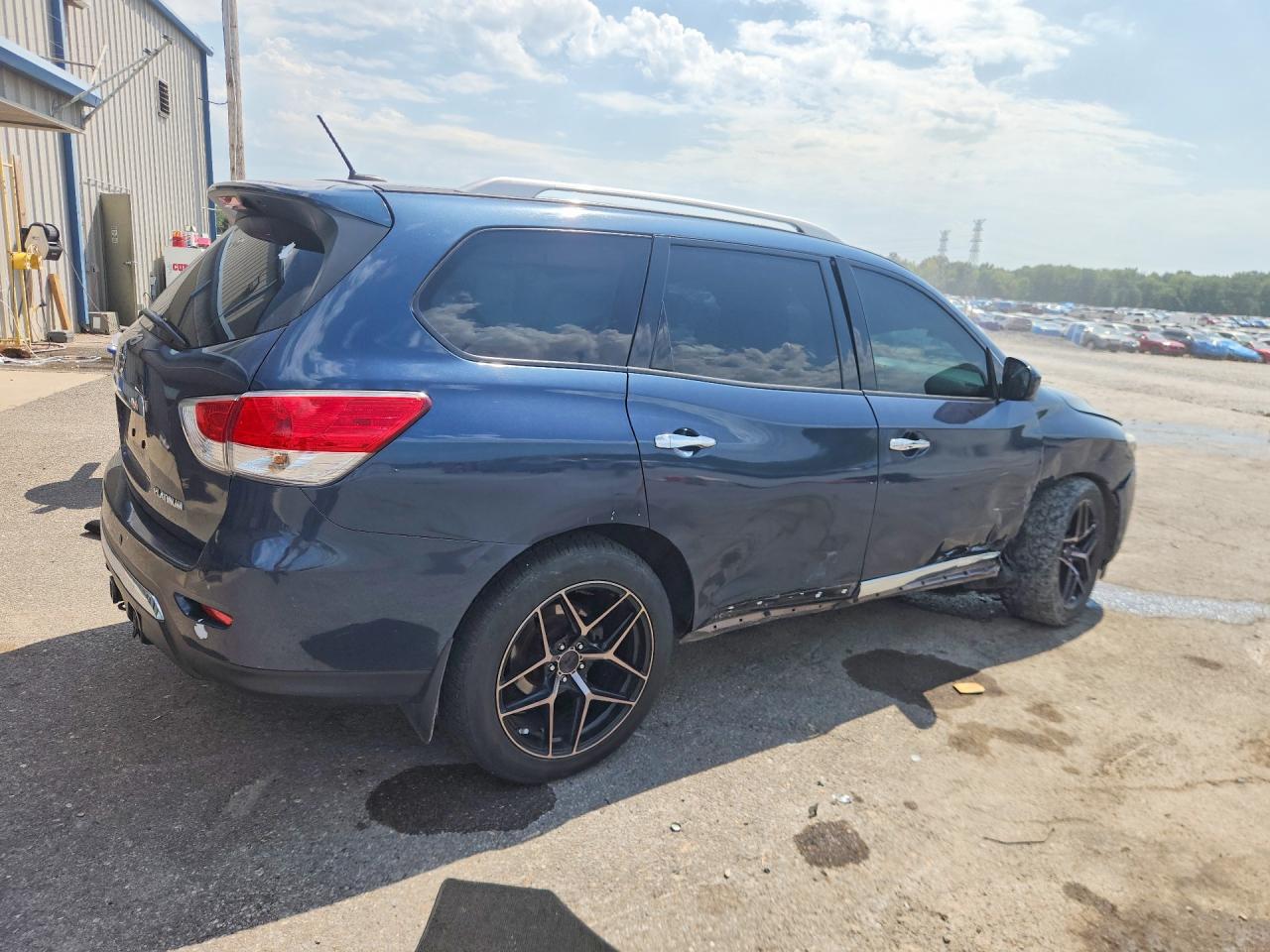 2014 Nissan Pathfinder S Синий vin: 5N1AR2MN4EC646266