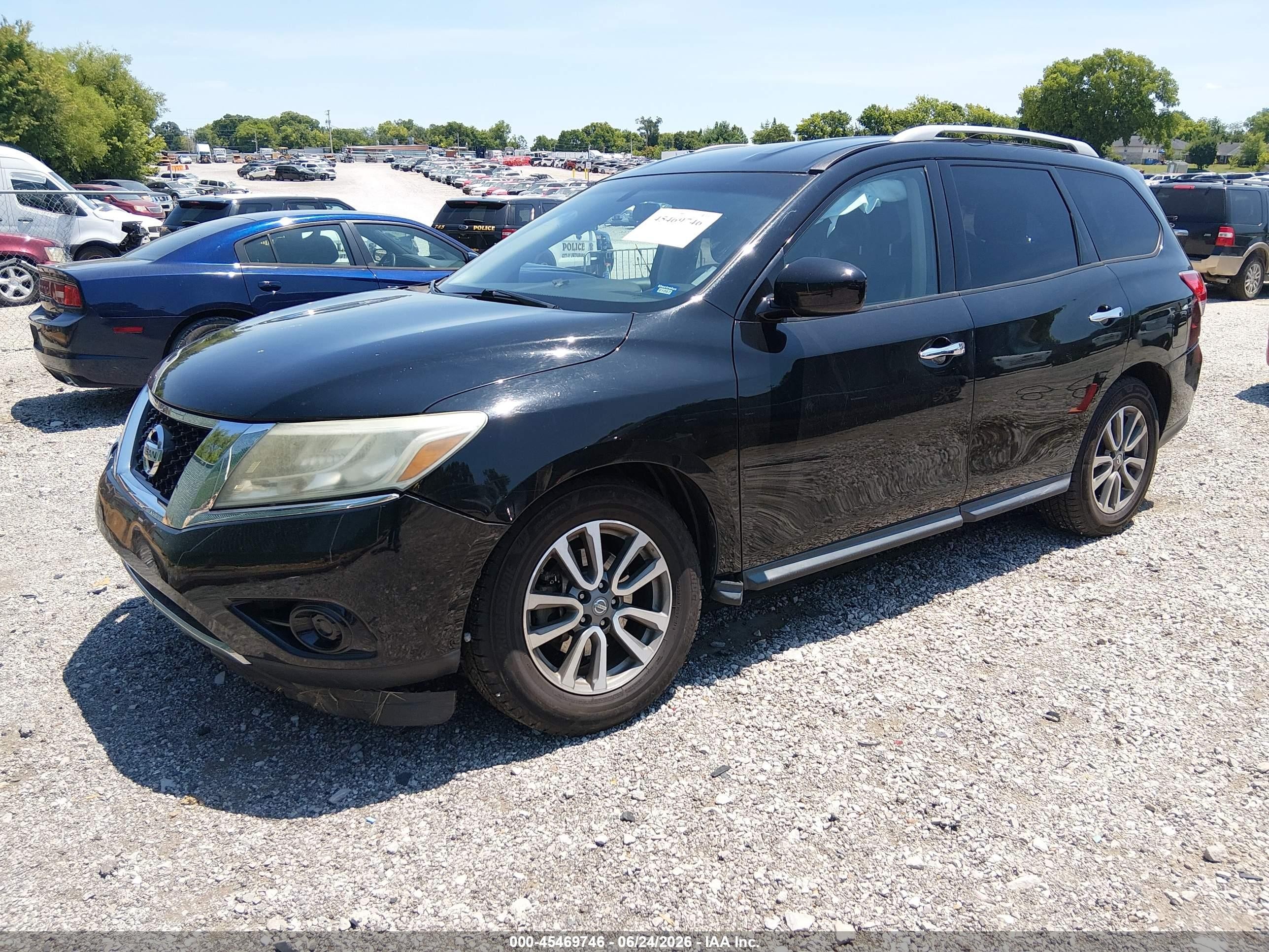 2014 Nissan Pathfinder Platinum/s/sl/sv Black vin: 5N1AR2MN4EC671510