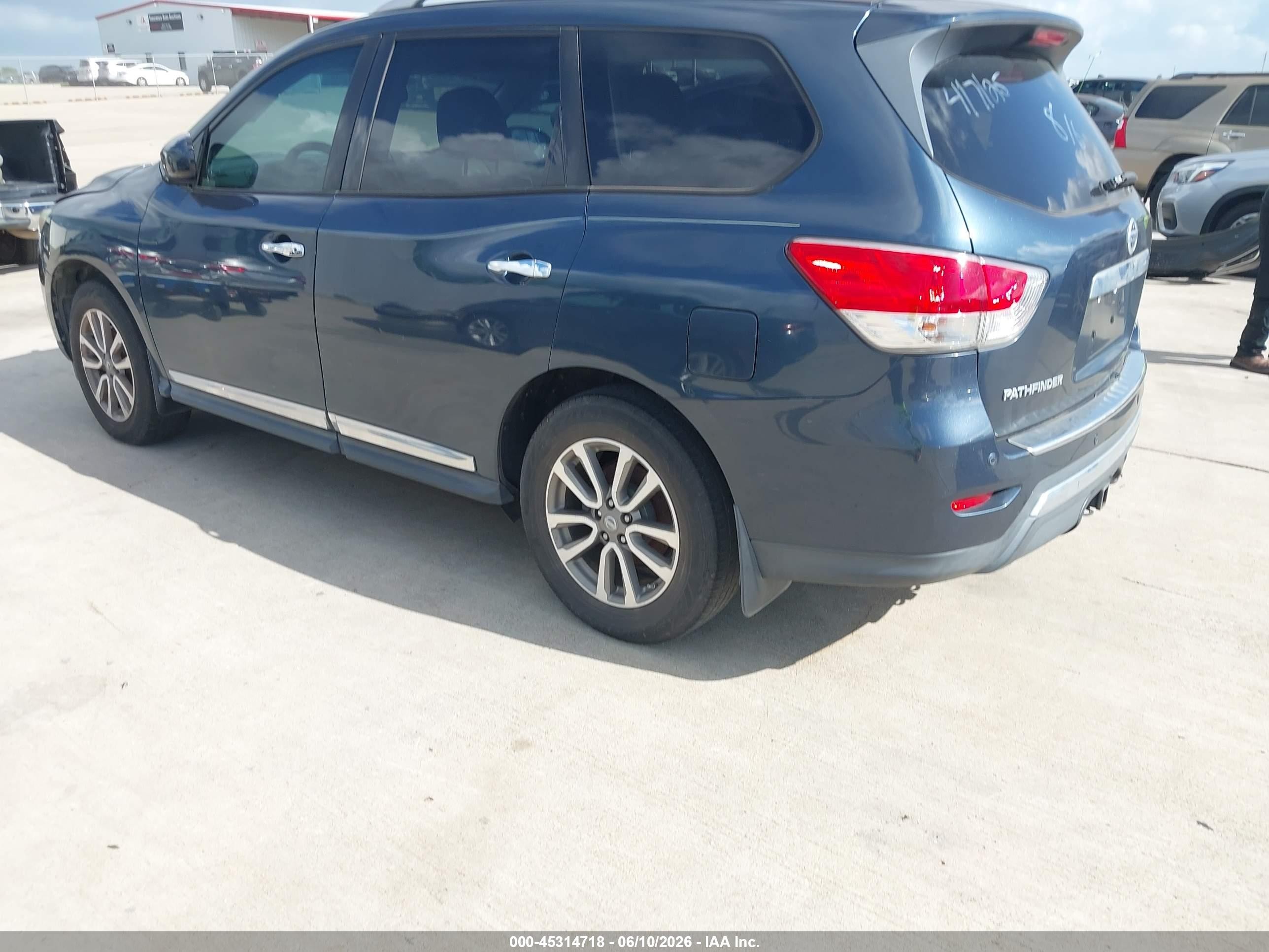 2014 Nissan Pathfinder Sl Blue vin: 5N1AR2MN4EC679509