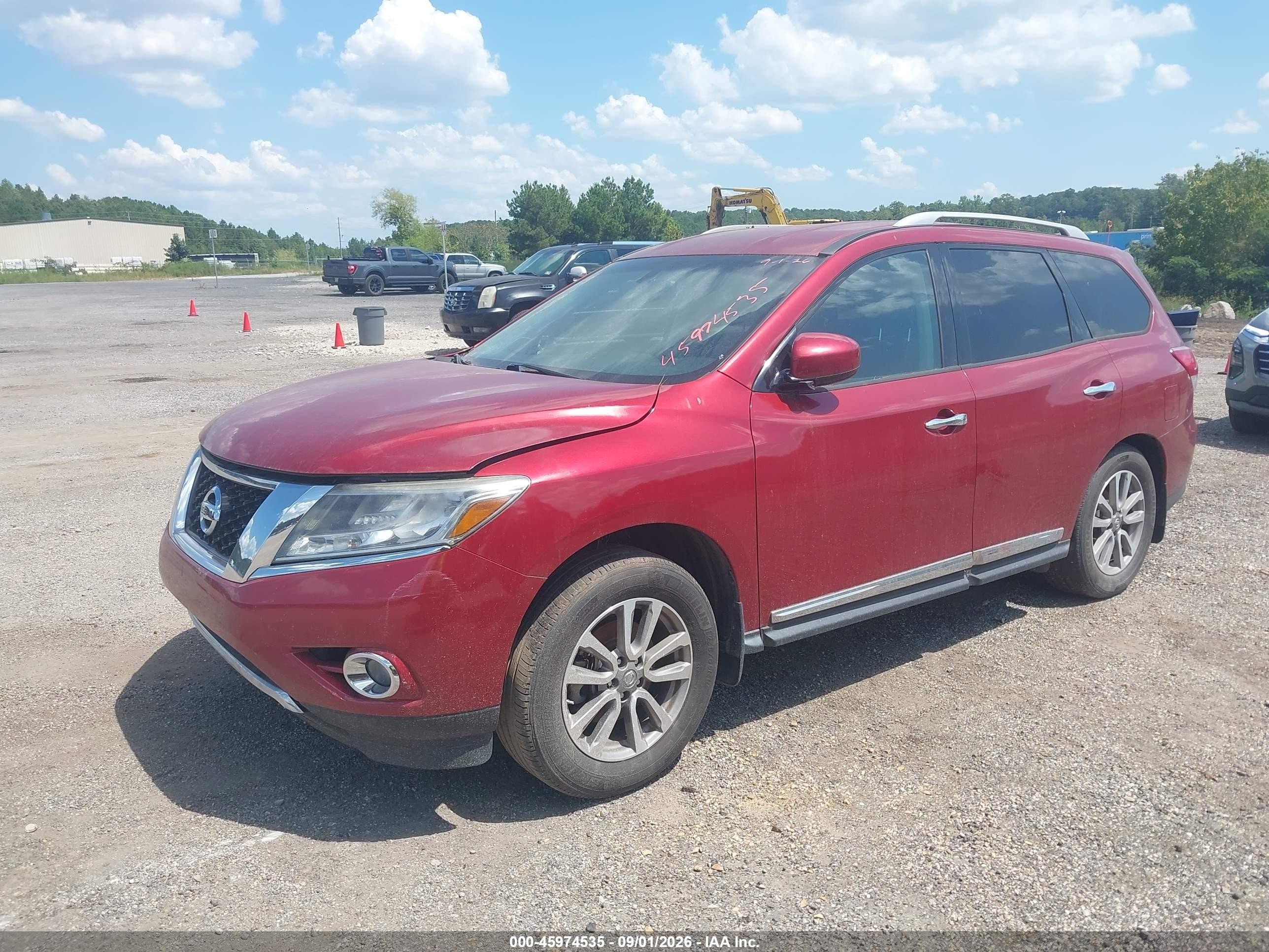 2014 Nissan Pathfinder Sl Burgundy vin: 5N1AR2MN4EC695354