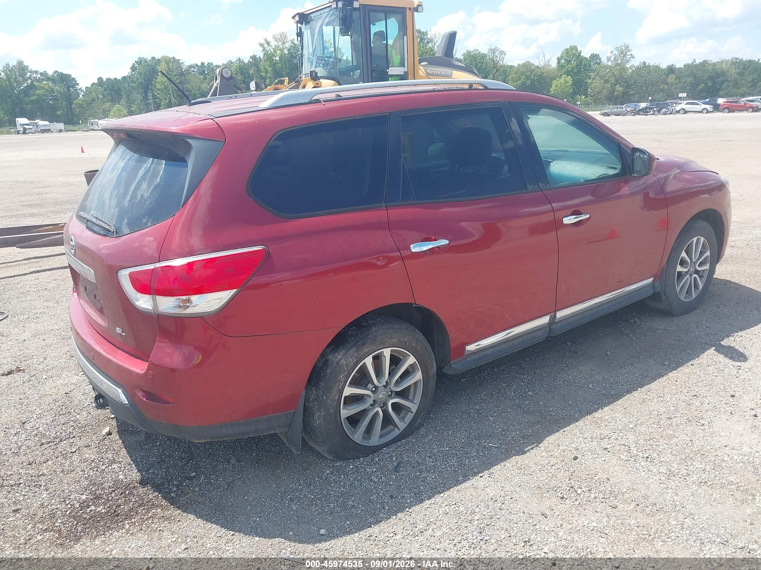 2014 Nissan Pathfinder Sl Burgundy vin: 5N1AR2MN4EC695354