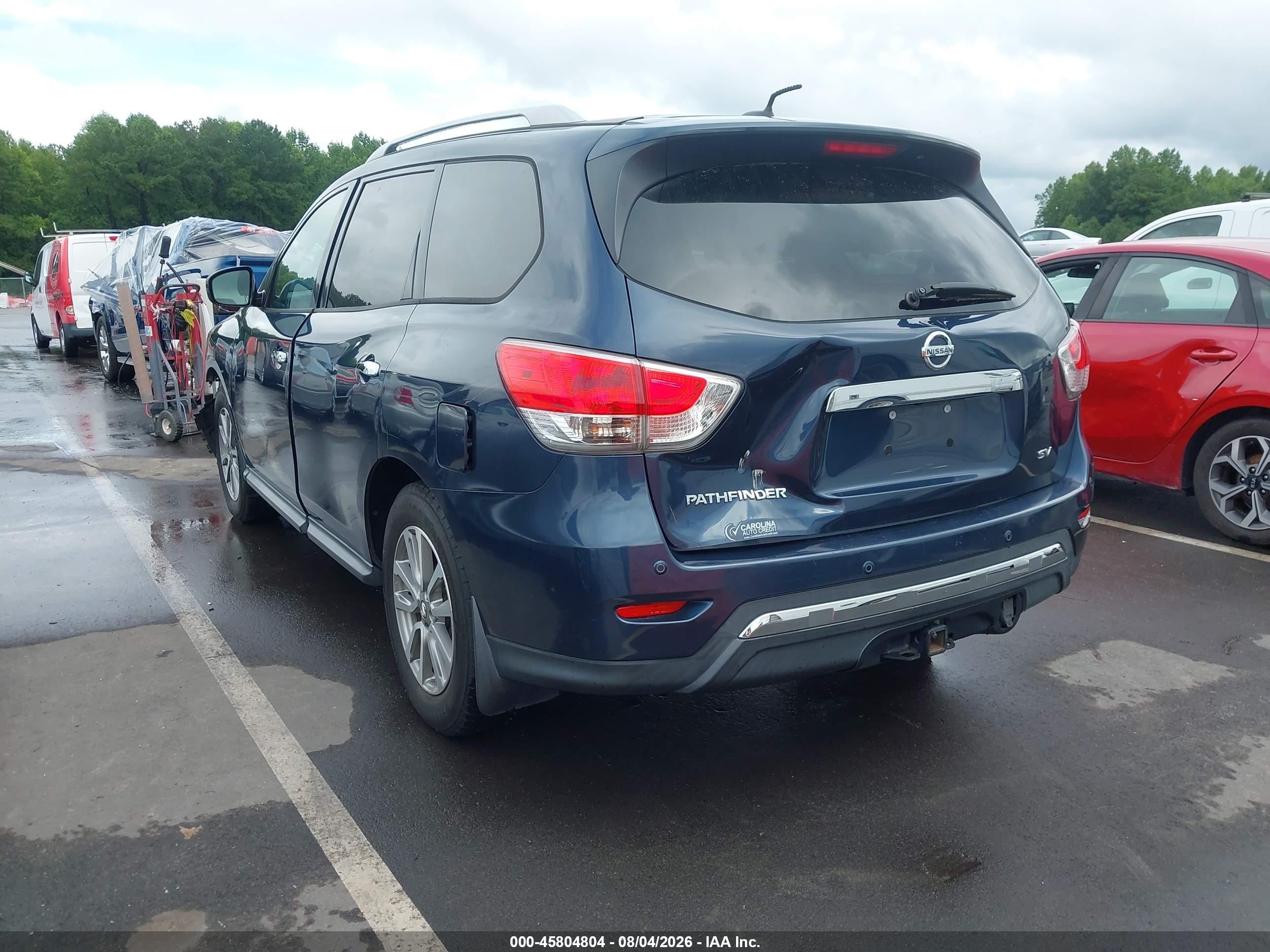 2014 Nissan Pathfinder Sv Dark Blue vin: 5N1AR2MN4EC730135