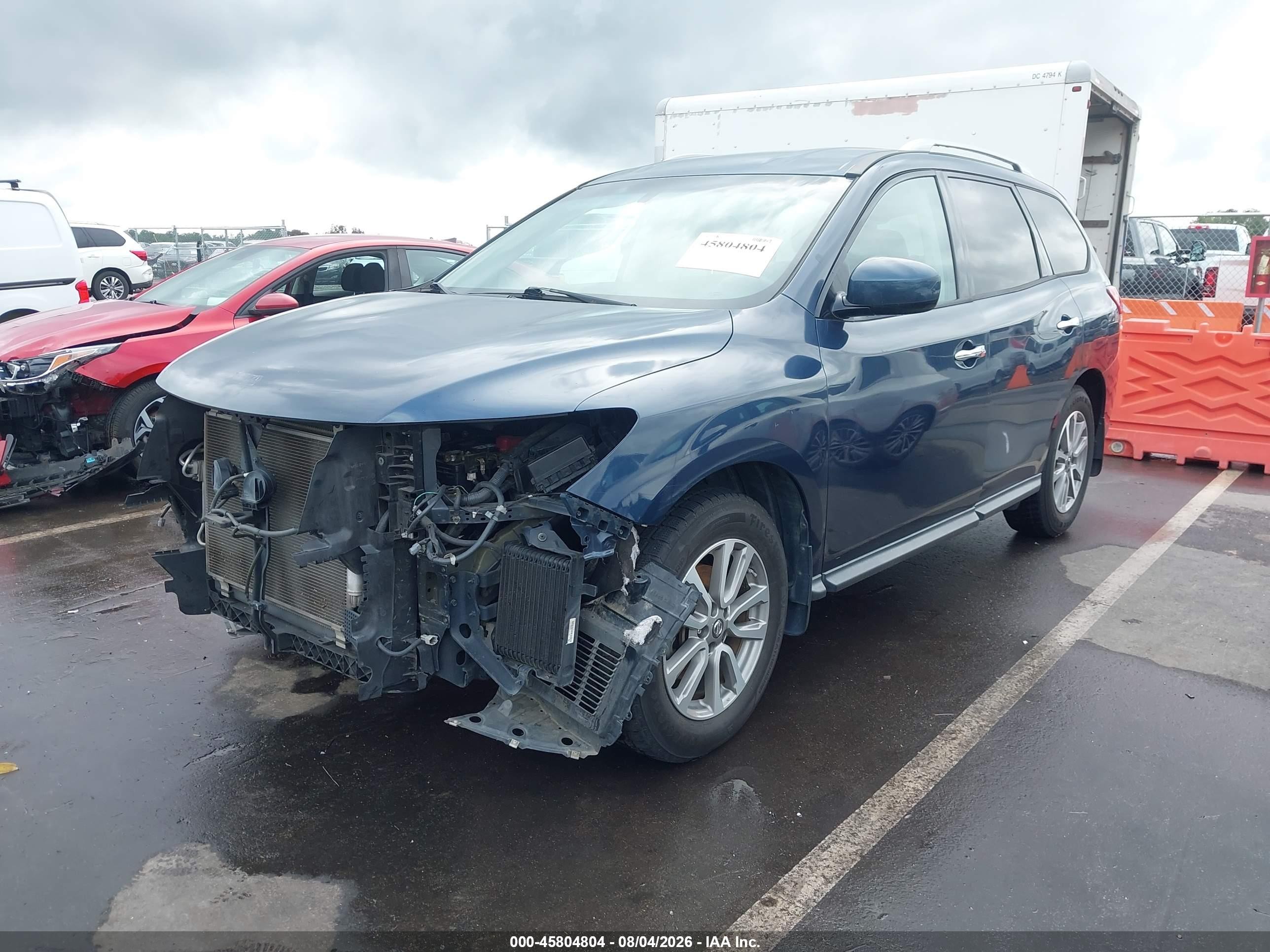 2014 Nissan Pathfinder Sv Dark Blue vin: 5N1AR2MN4EC730135