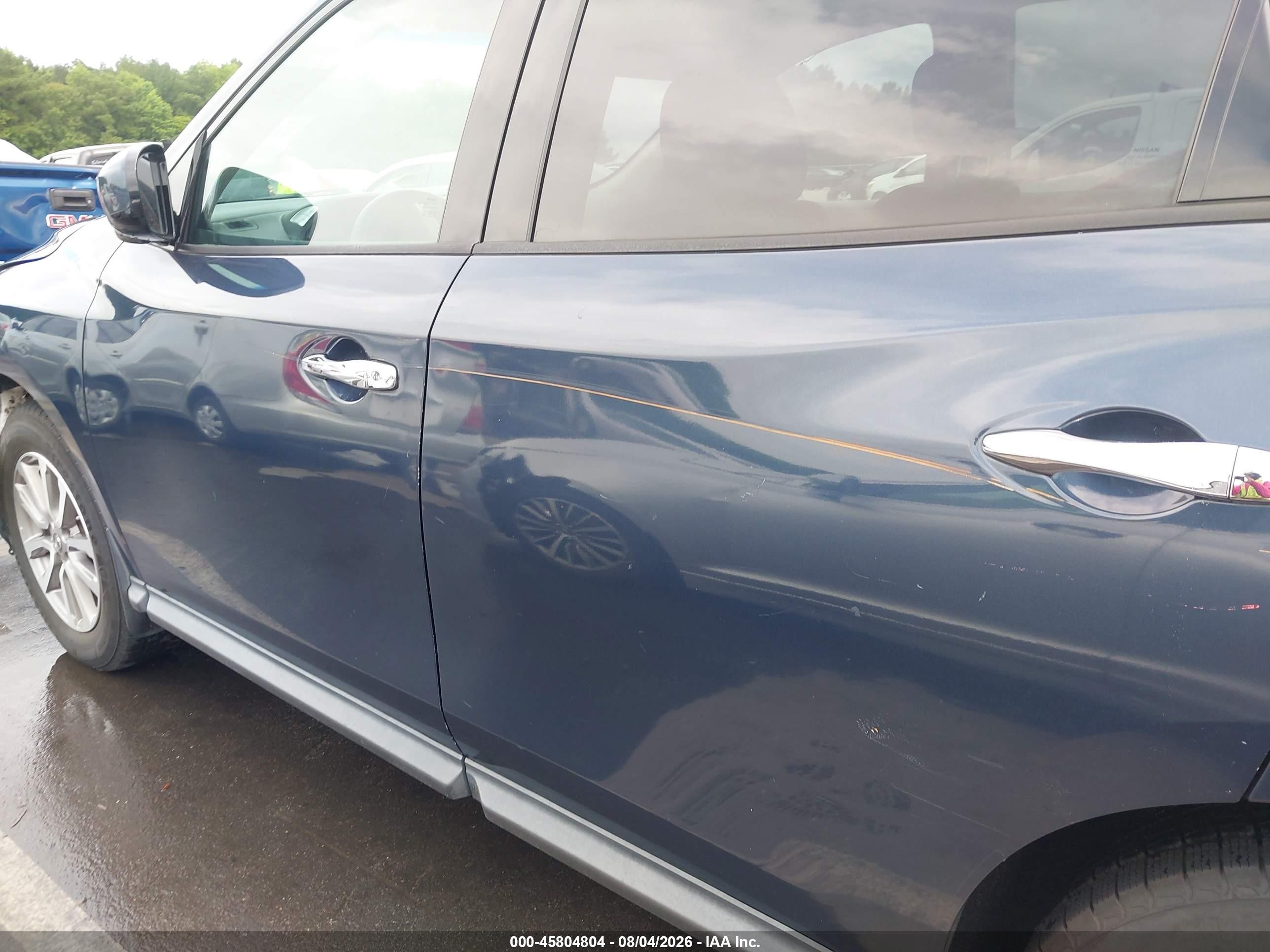 2014 Nissan Pathfinder Sv Dark Blue vin: 5N1AR2MN4EC730135