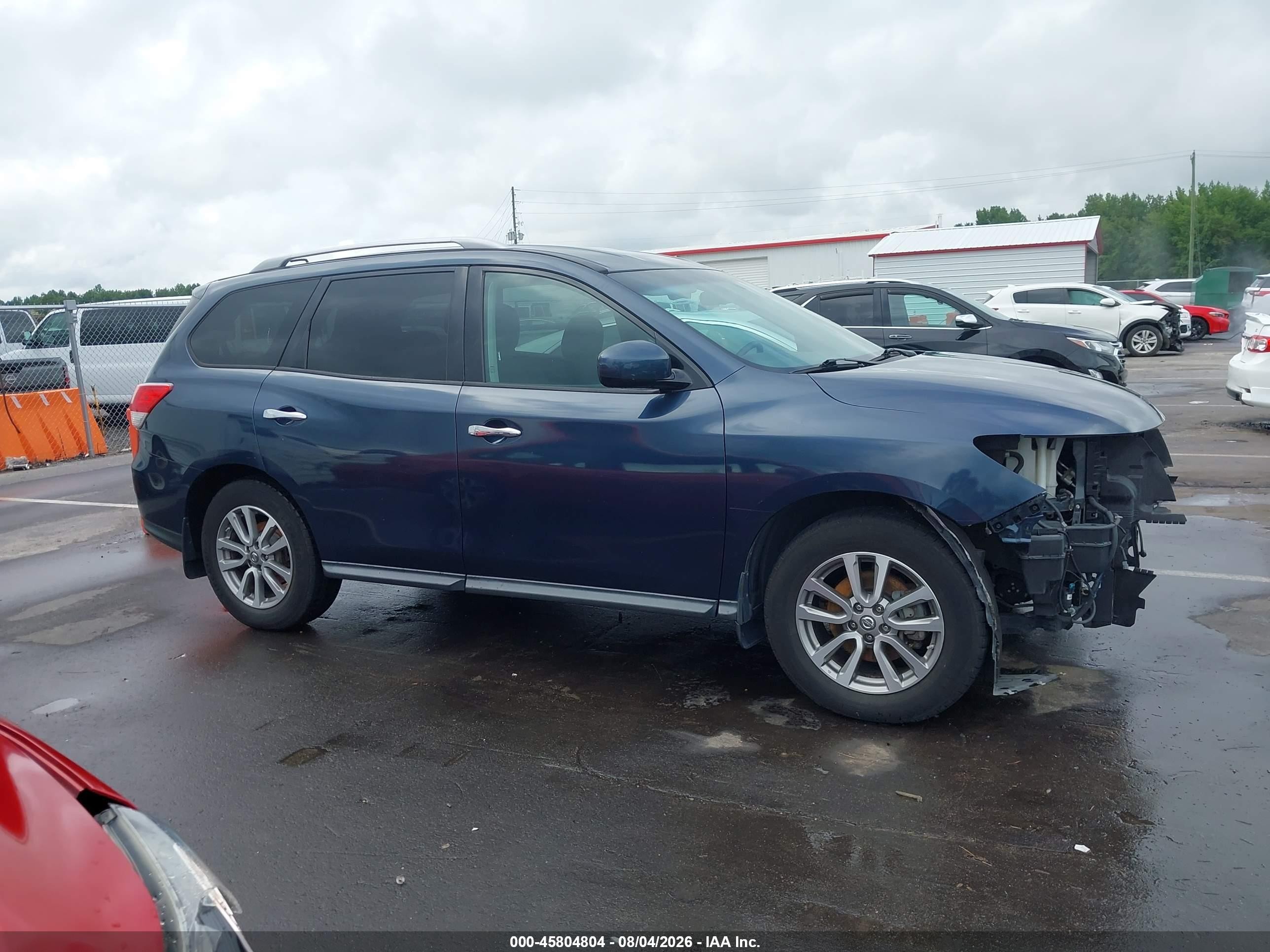 2014 Nissan Pathfinder Sv Dark Blue vin: 5N1AR2MN4EC730135
