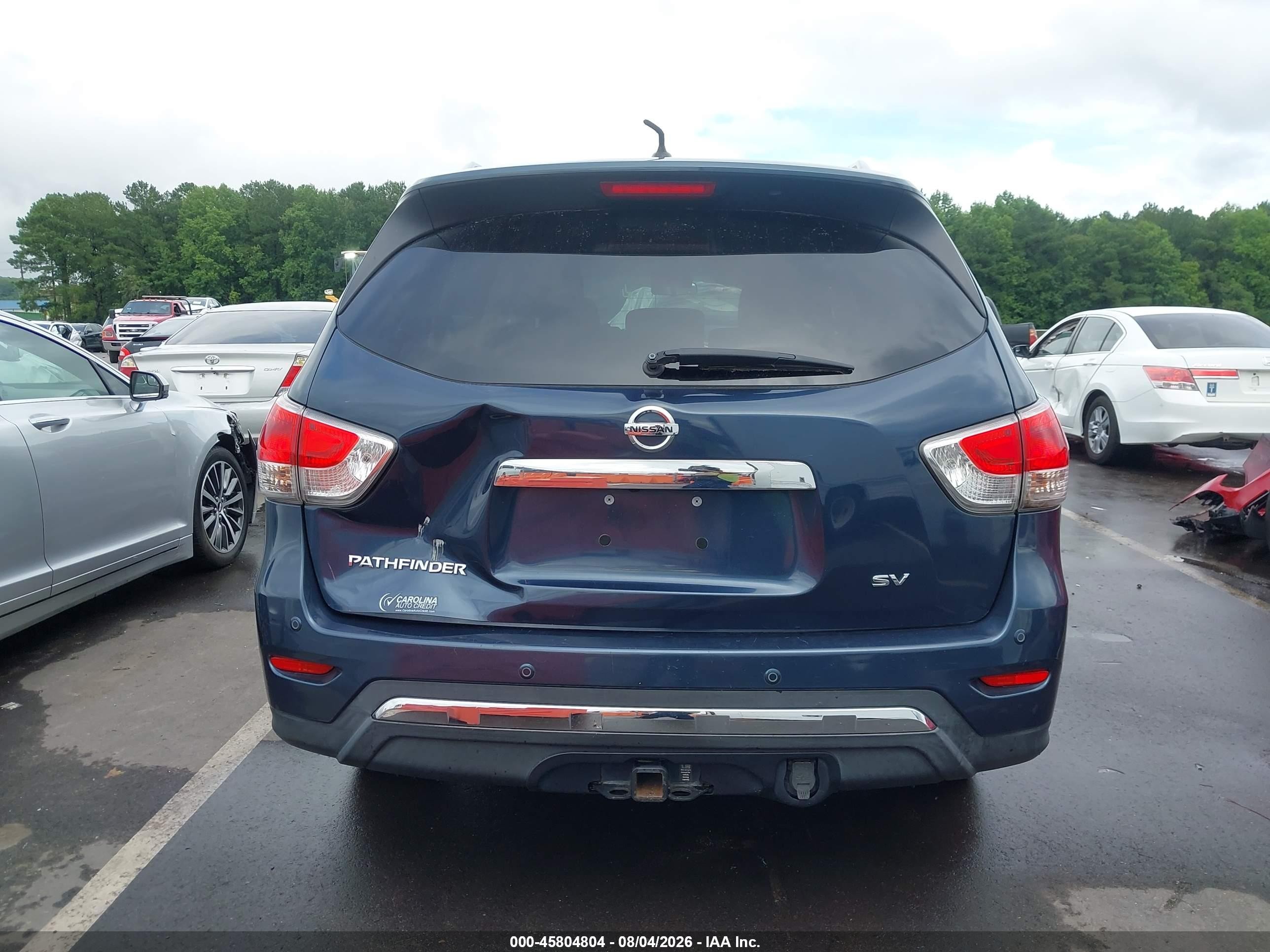 2014 Nissan Pathfinder Sv Dark Blue vin: 5N1AR2MN4EC730135