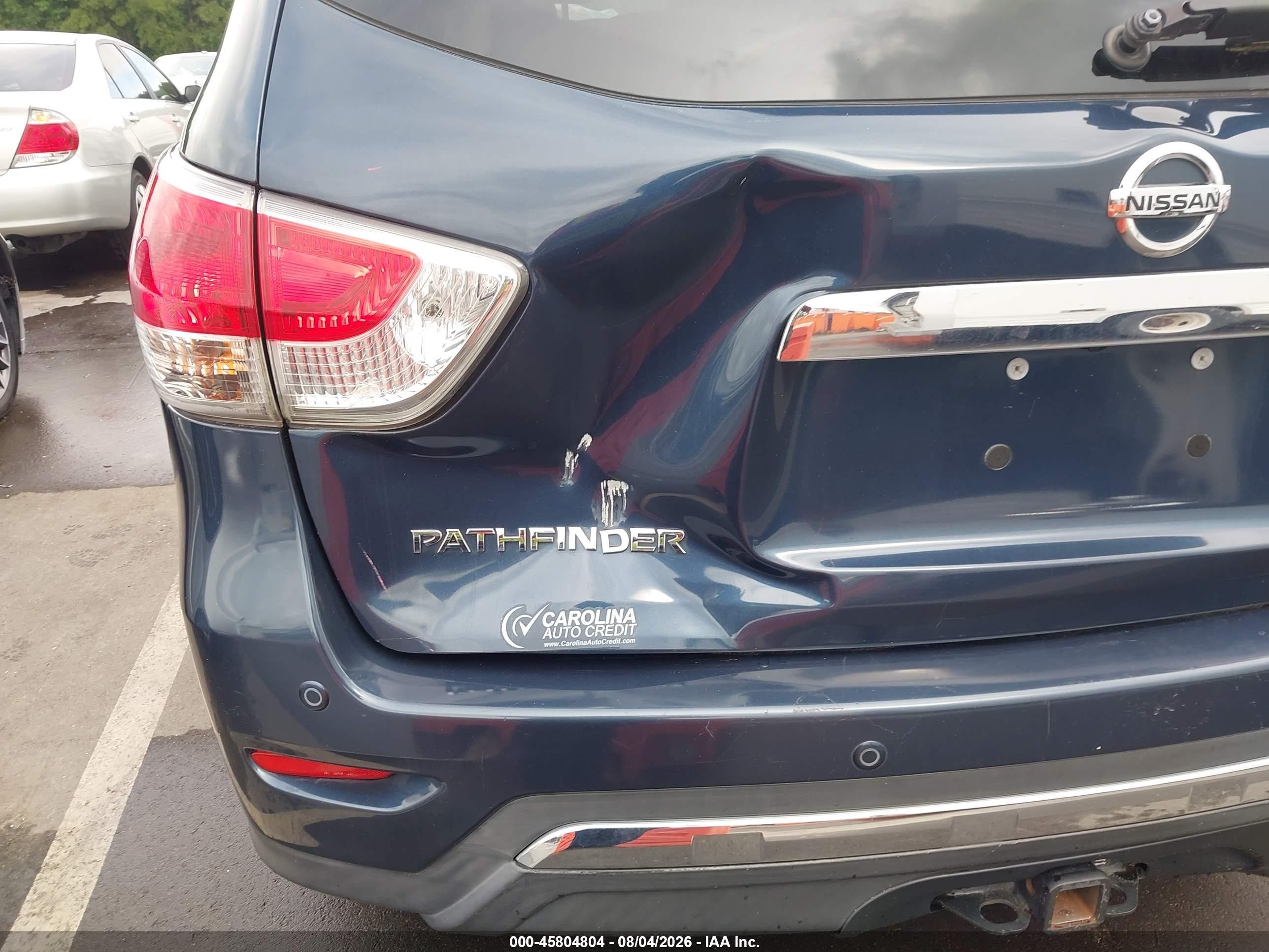 2014 Nissan Pathfinder Sv Dark Blue vin: 5N1AR2MN4EC730135