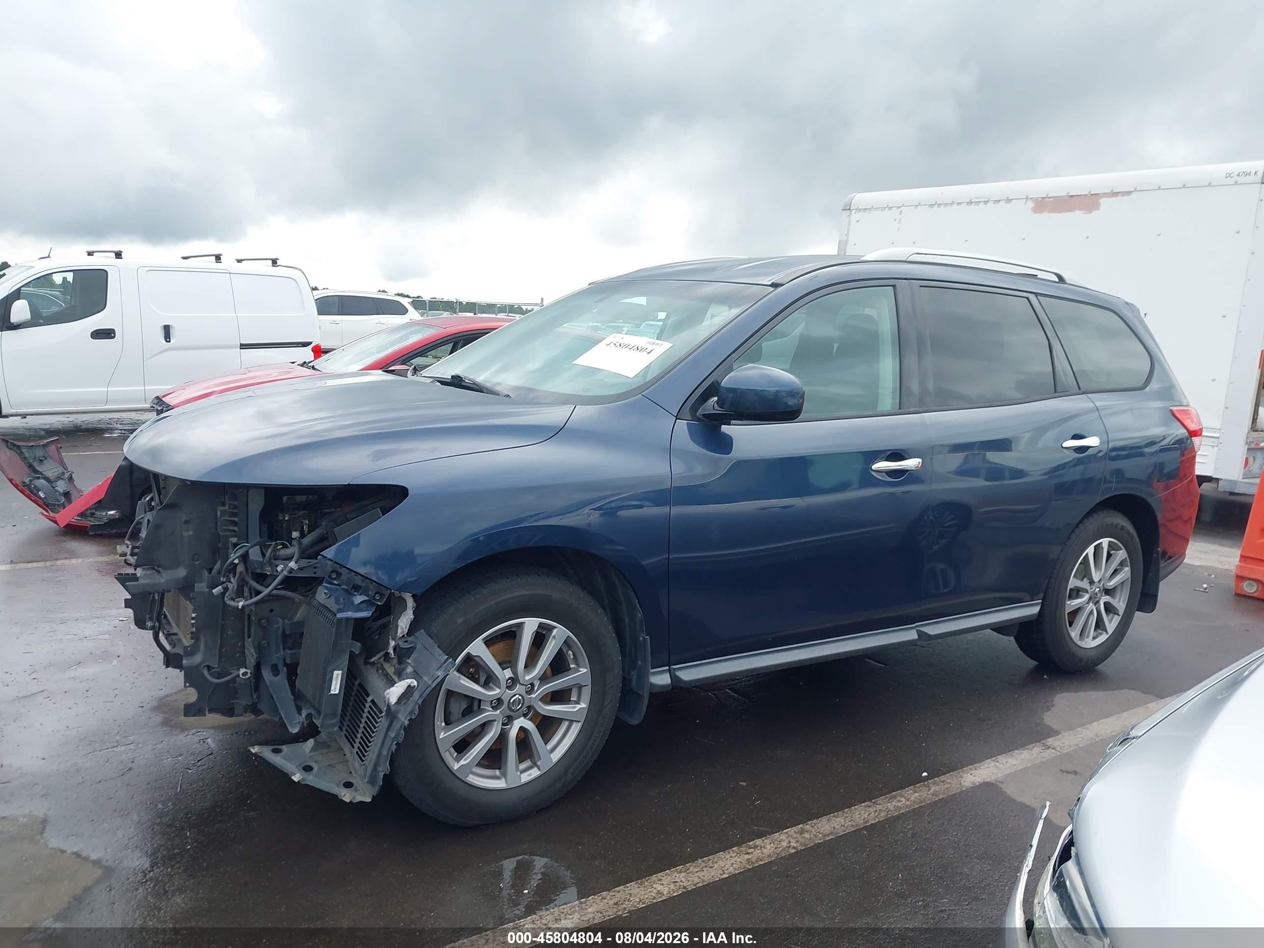 2014 Nissan Pathfinder Sv Dark Blue vin: 5N1AR2MN4EC730135