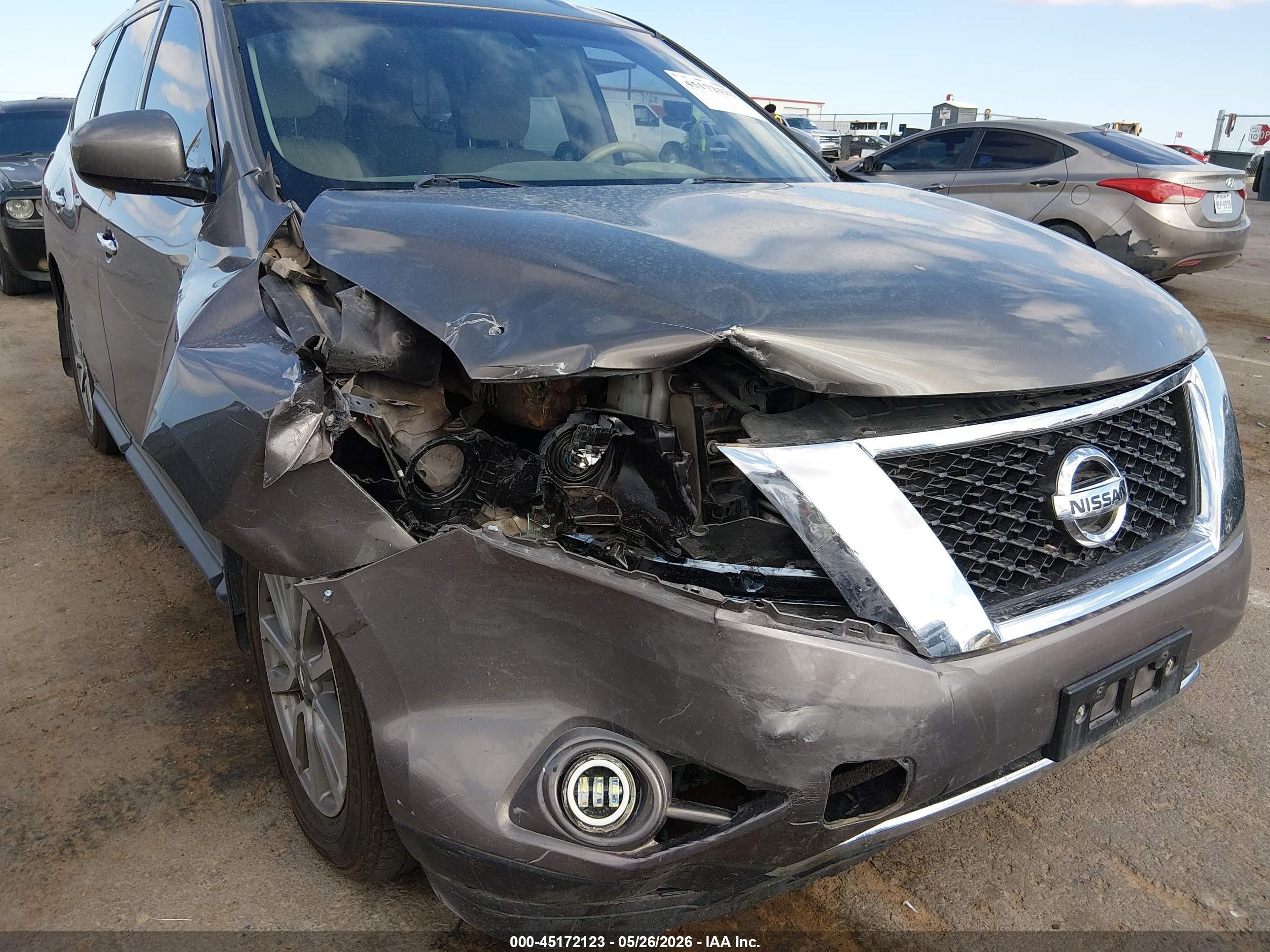 2014 Nissan Pathfinder Sv Gray vin: 5N1AR2MN4EC731964