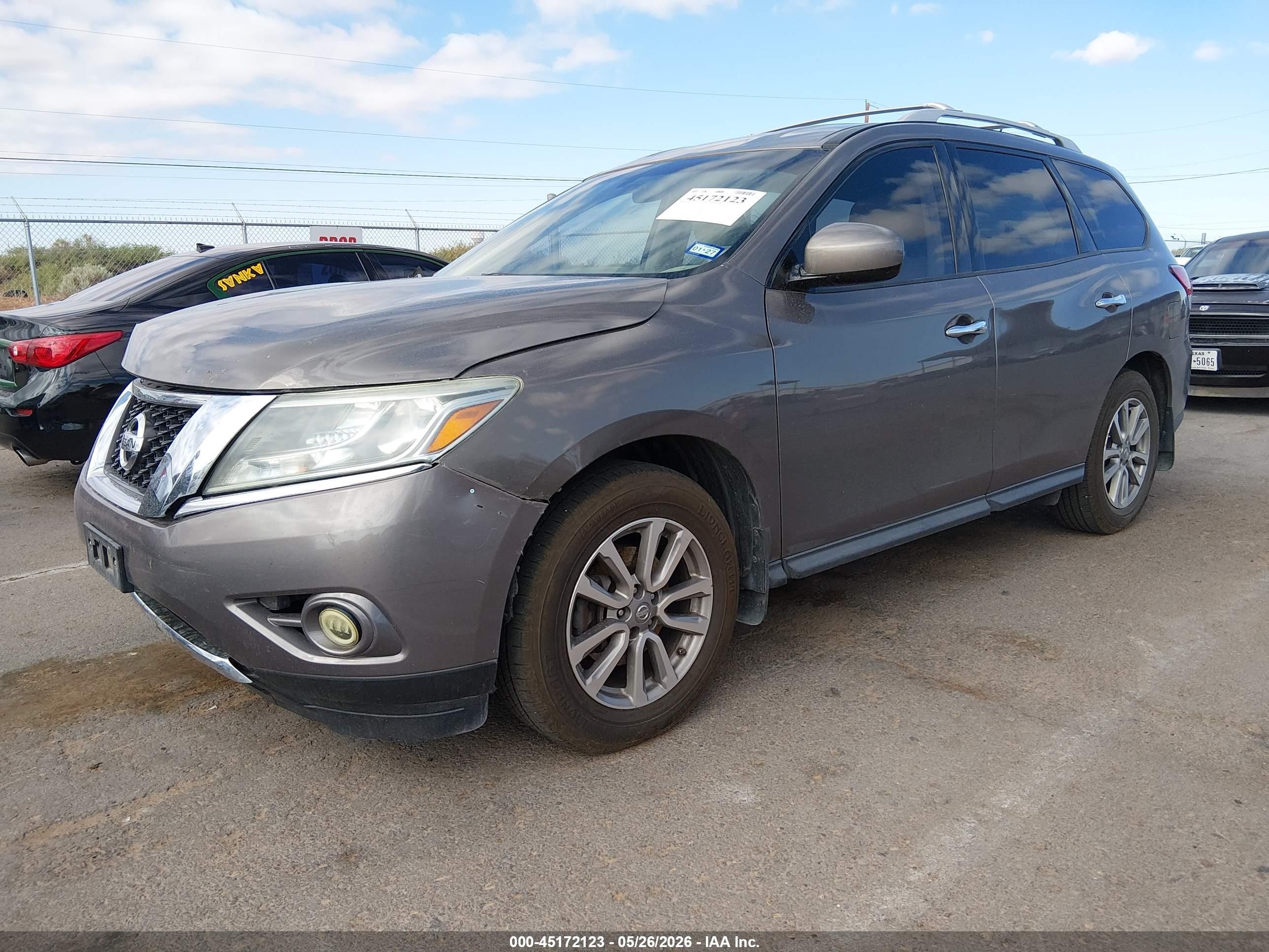 2014 Nissan Pathfinder Sv Gray vin: 5N1AR2MN4EC731964