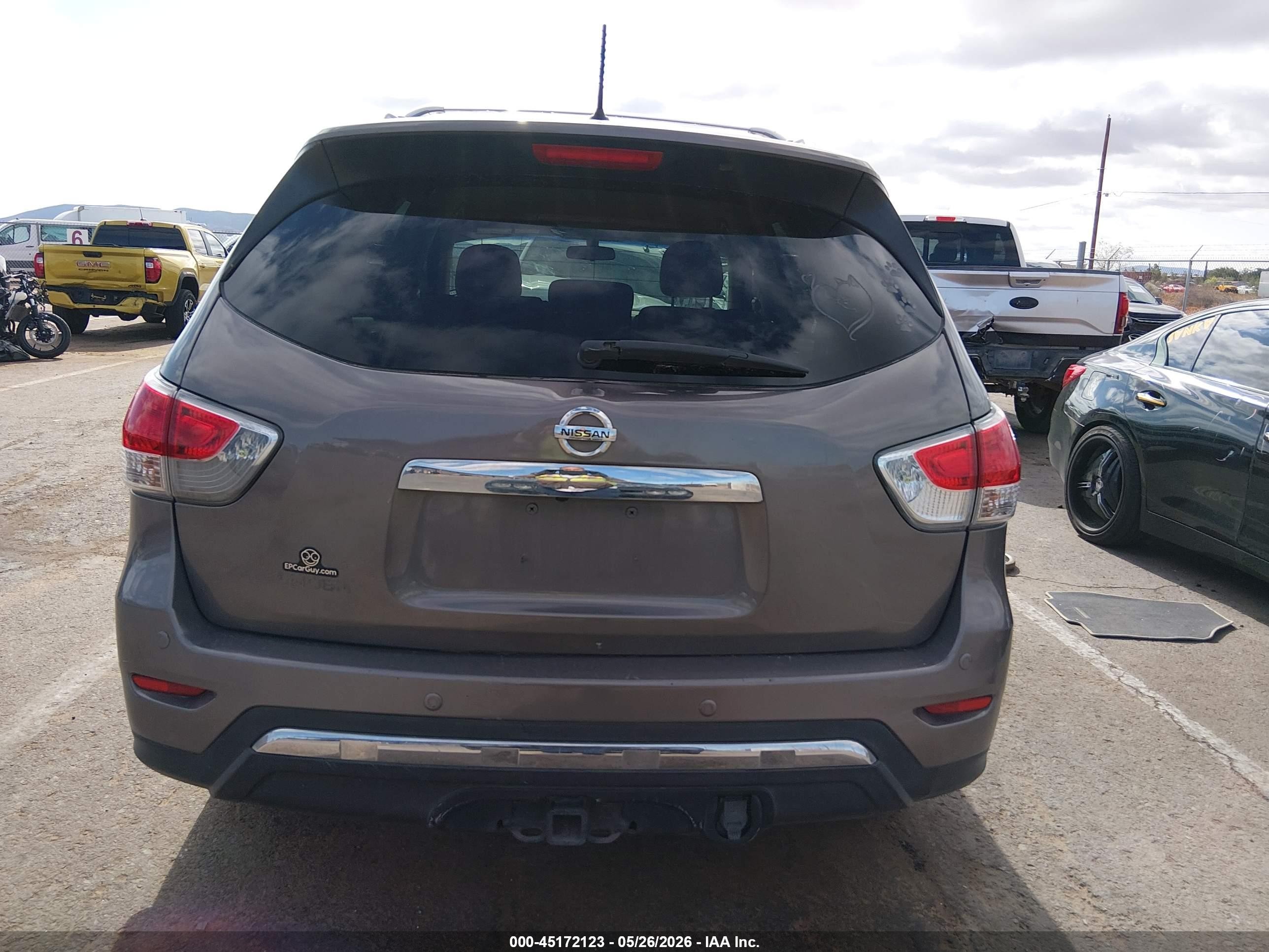 2014 Nissan Pathfinder Sv Gray vin: 5N1AR2MN4EC731964