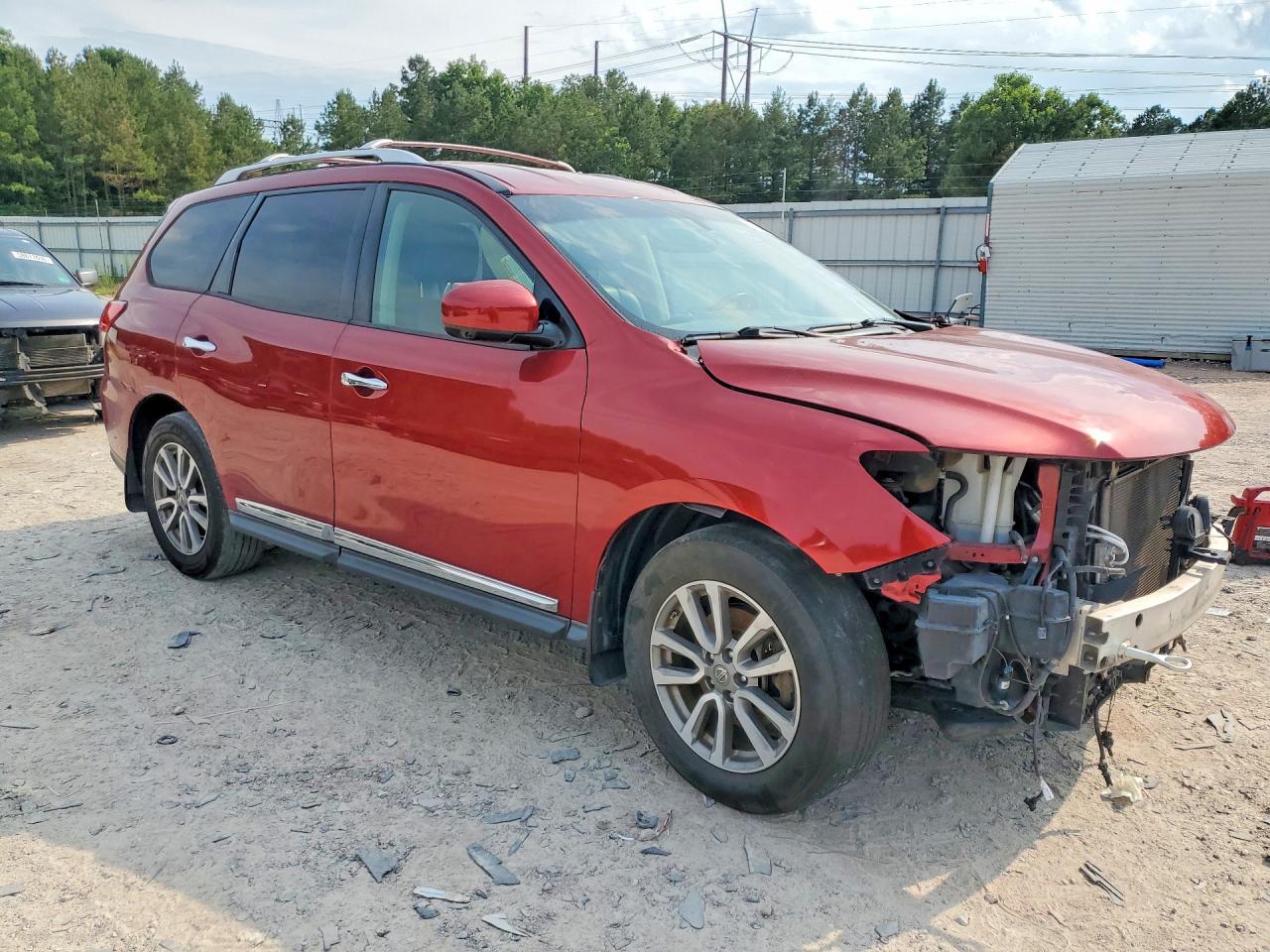 2015 Nissan Pathfinder Sl Red vin: 5N1AR2MN4FC604391