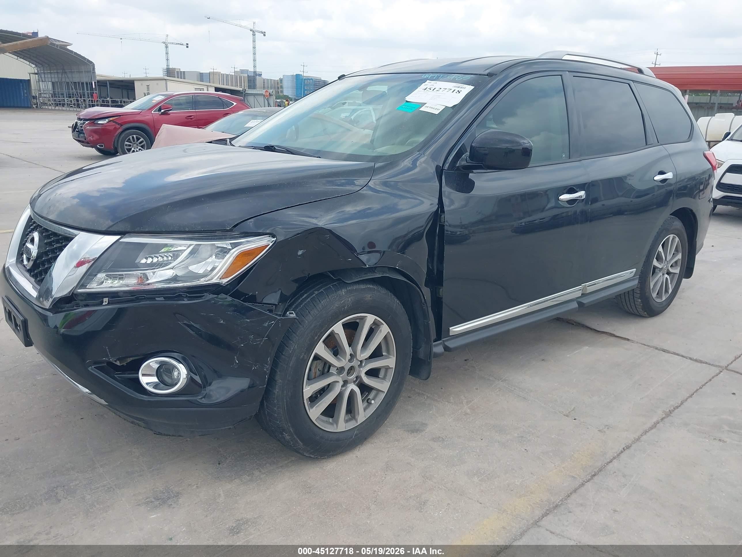 2015 Nissan Pathfinder Sl Black vin: 5N1AR2MN4FC607646