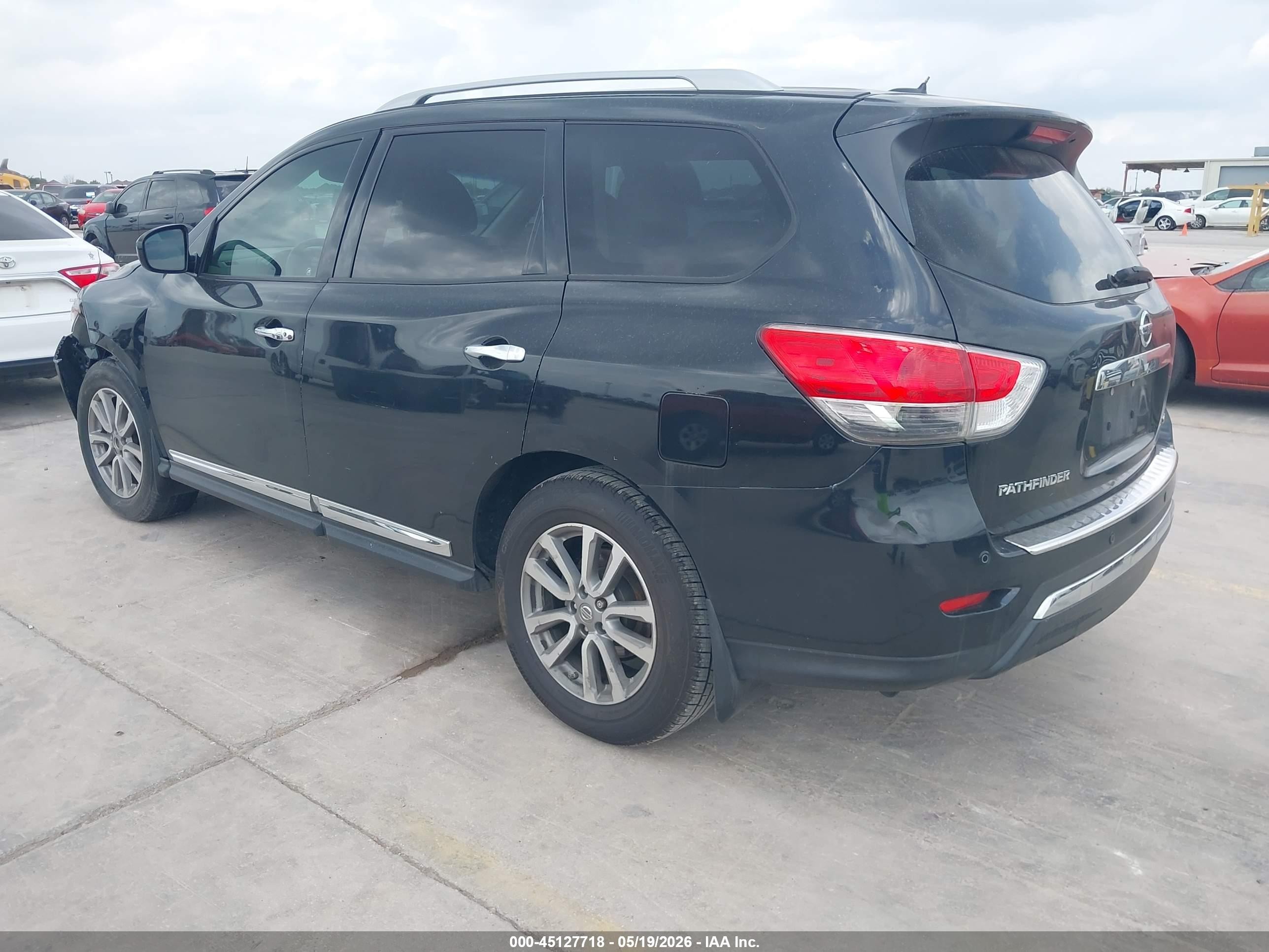 2015 Nissan Pathfinder Sl Black vin: 5N1AR2MN4FC607646