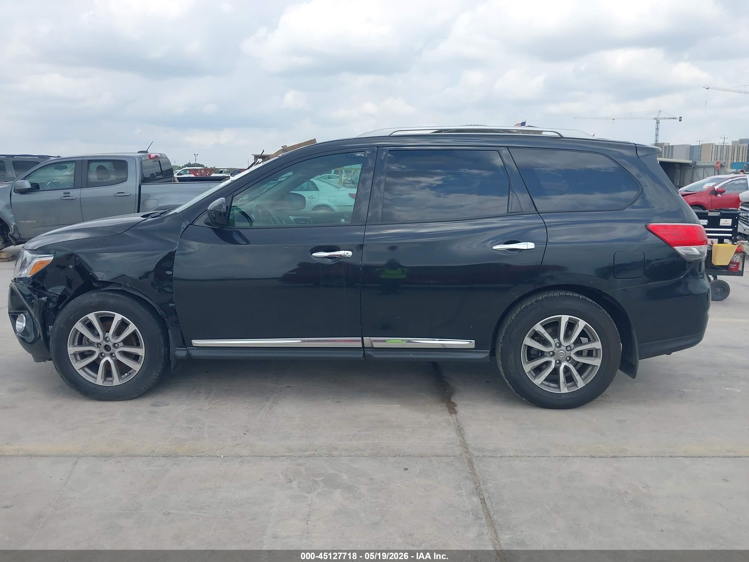 2015 Nissan Pathfinder Sl Black vin: 5N1AR2MN4FC607646