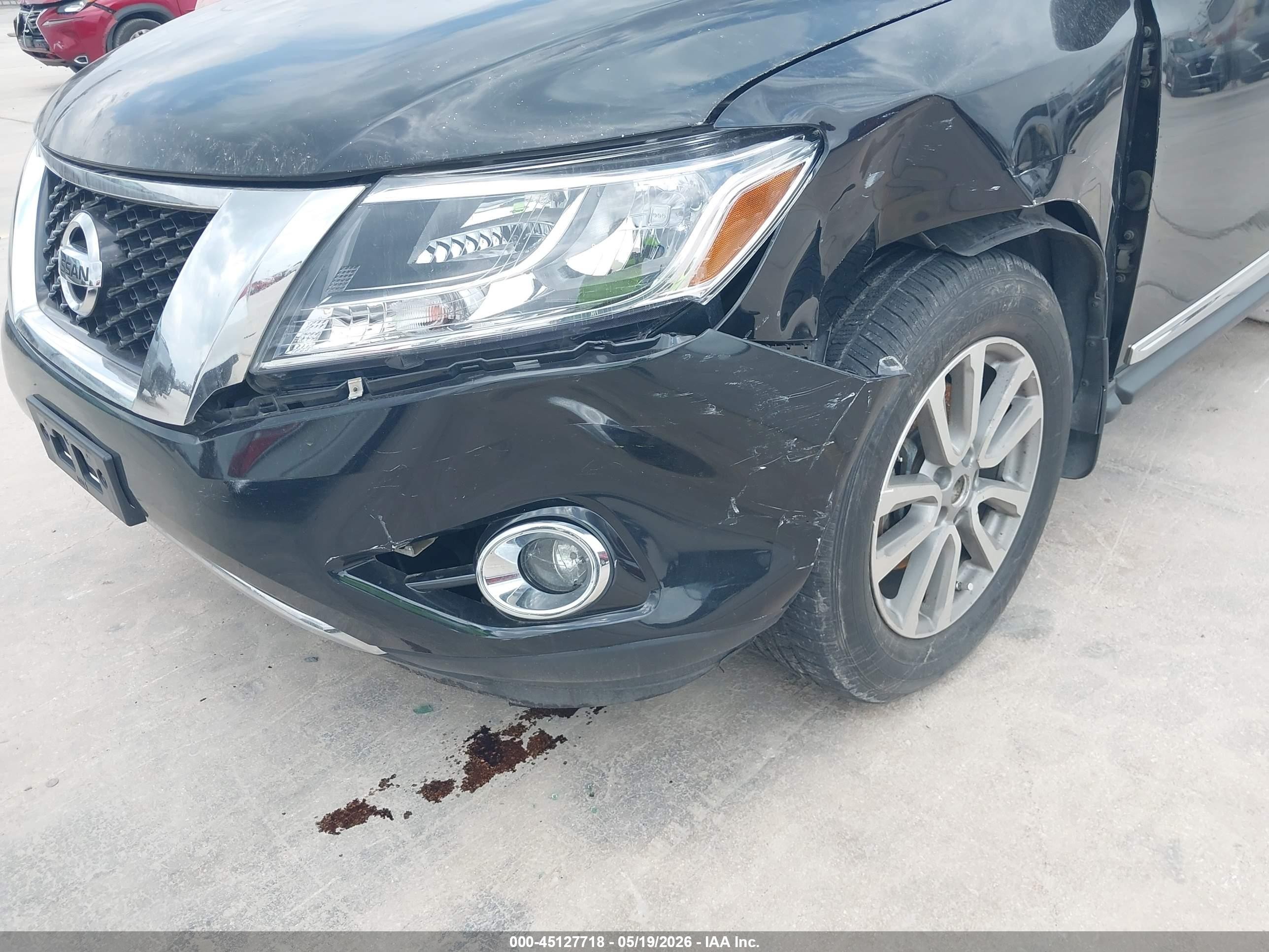 2015 Nissan Pathfinder Sl Black vin: 5N1AR2MN4FC607646