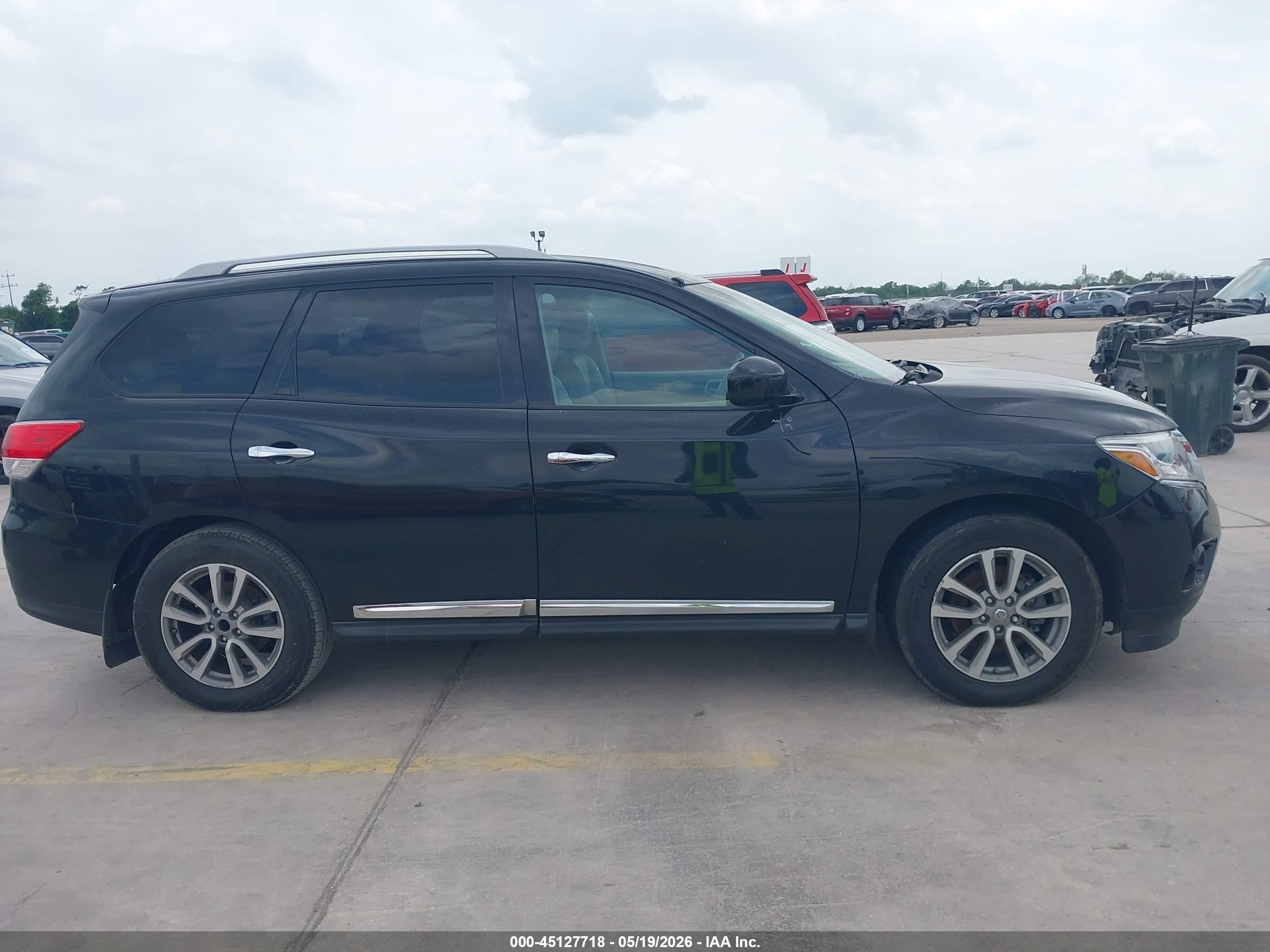 2015 Nissan Pathfinder Sl Black vin: 5N1AR2MN4FC607646