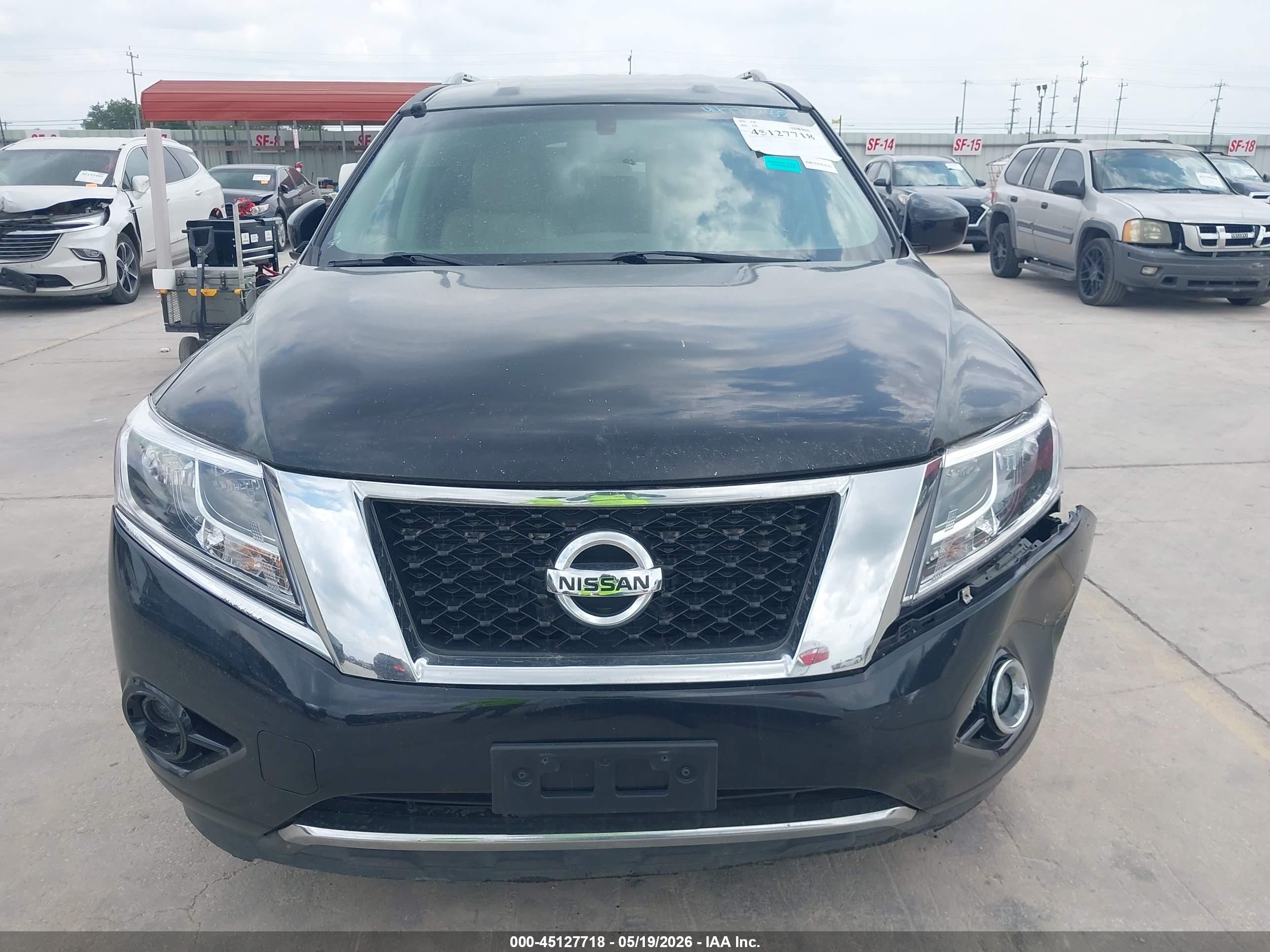 2015 Nissan Pathfinder Sl Black vin: 5N1AR2MN4FC607646