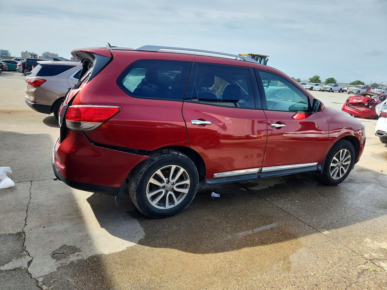 2015 Nissan Pathfinder Sl Red vin: 5N1AR2MN4FC625810