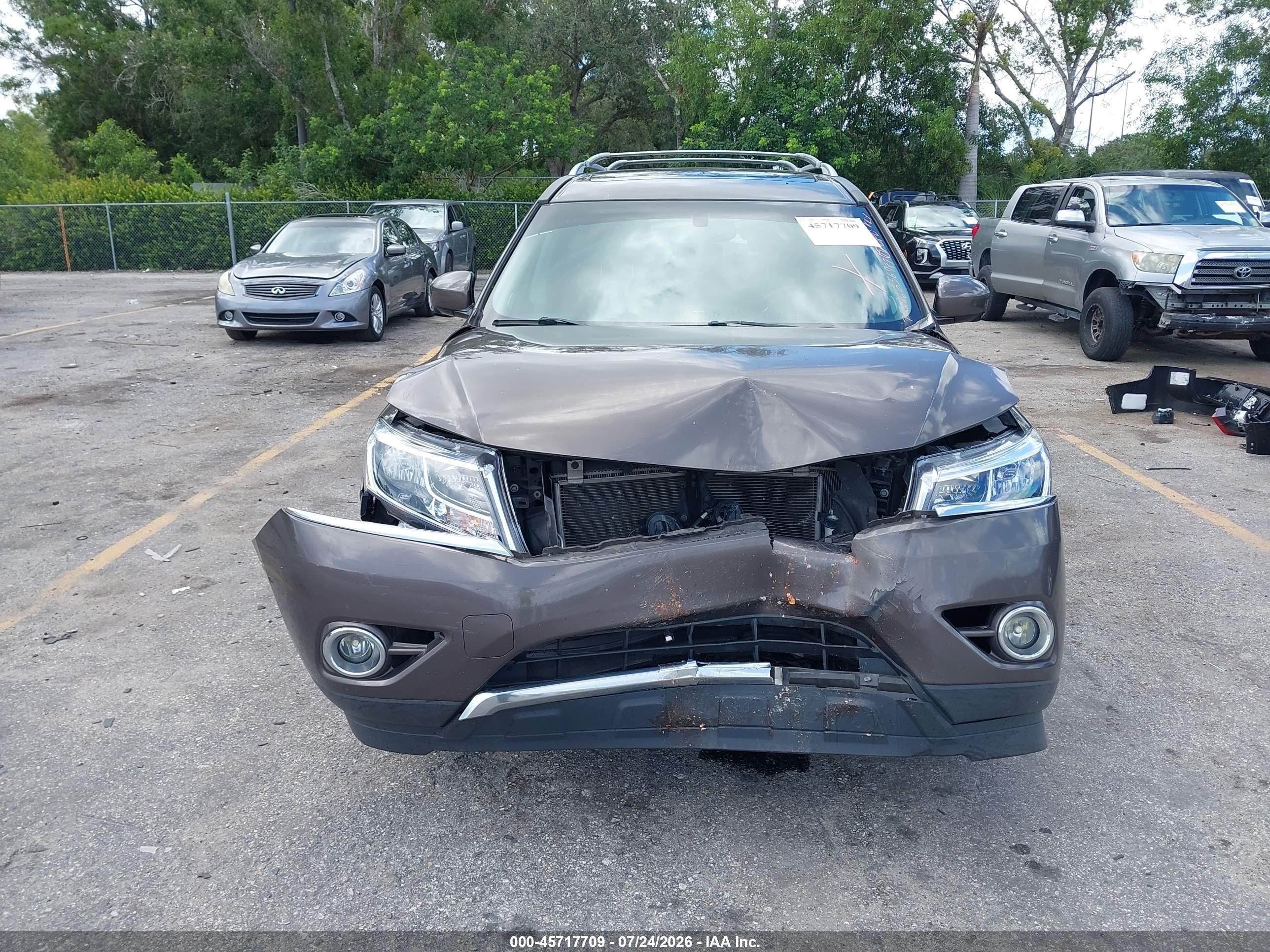 2015 Nissan Pathfinder Sl Коричневый vin: 5N1AR2MN4FC656989