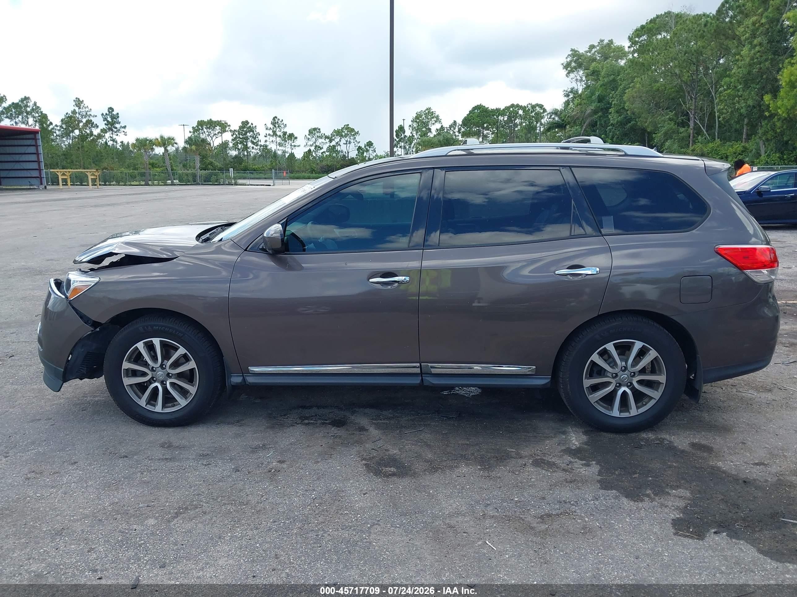 2015 Nissan Pathfinder Sl Коричневый vin: 5N1AR2MN4FC656989