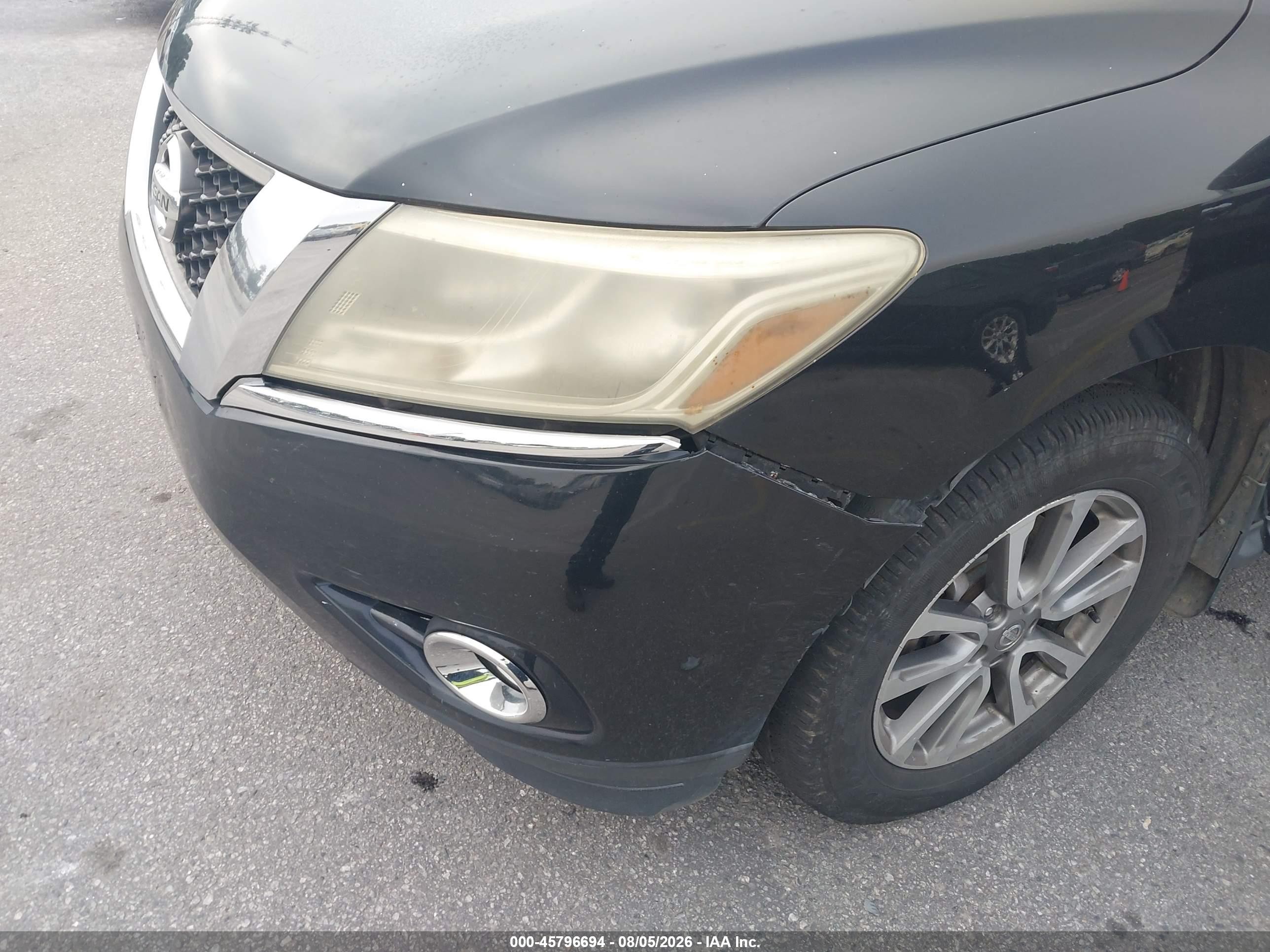 2015 Nissan Pathfinder Sv Black vin: 5N1AR2MN4FC674781
