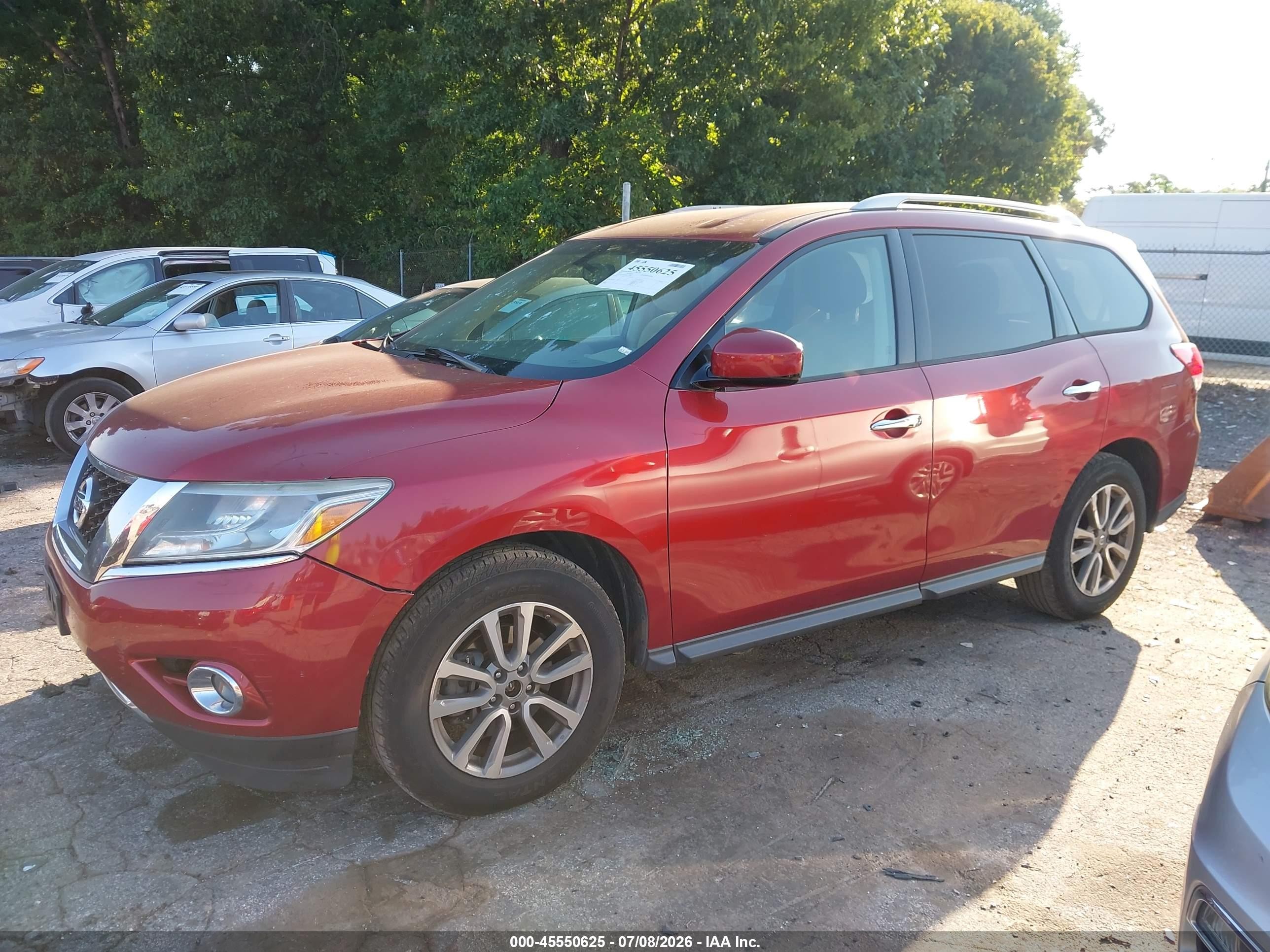2015 Nissan Pathfinder Platinum/s/sl/sv Красный vin: 5N1AR2MN4FC680483