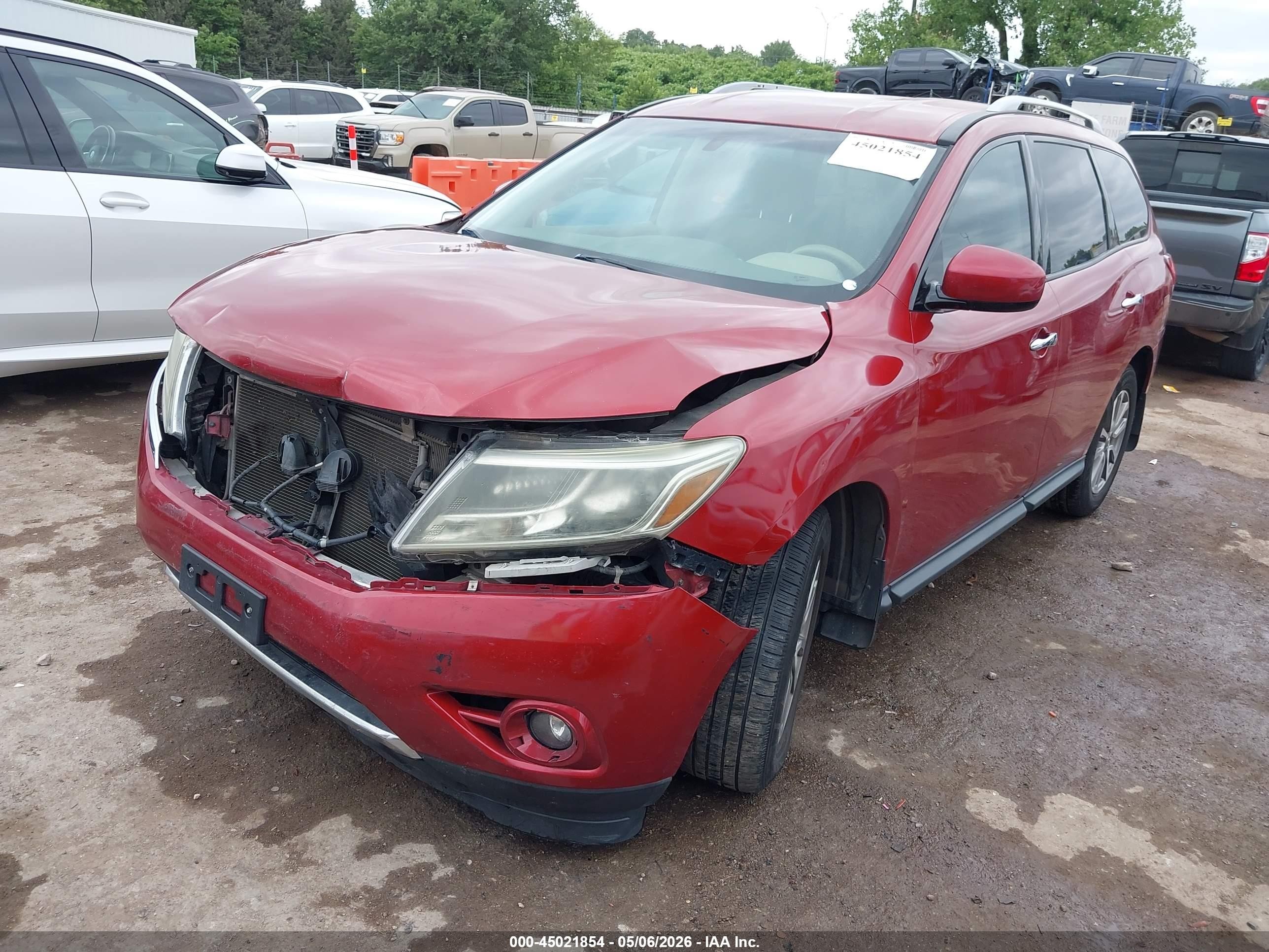 2015 Nissan Pathfinder Sv Red vin: 5N1AR2MN4FC683318