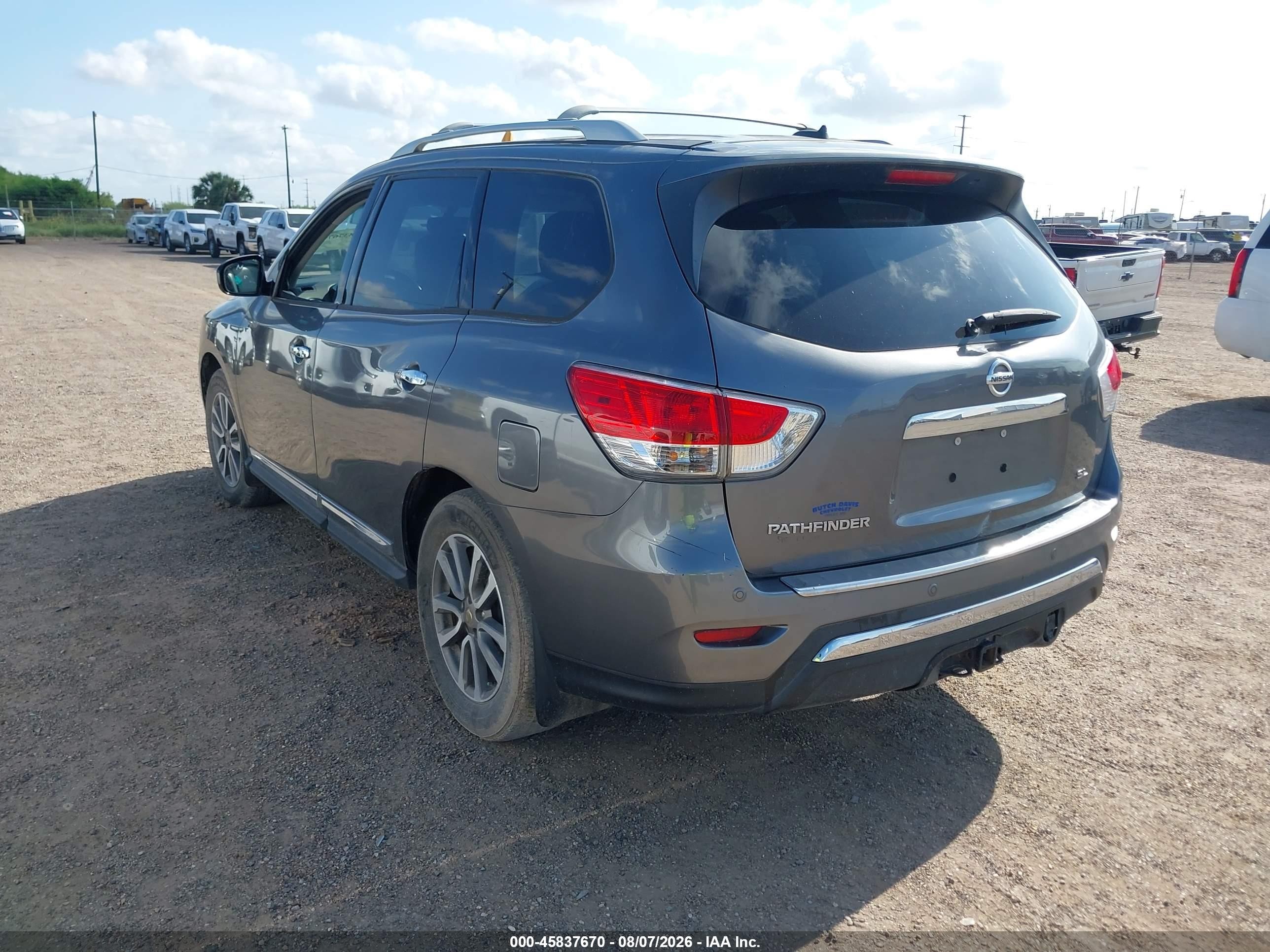2015 Nissan Pathfinder Sl Gray vin: 5N1AR2MN4FC690270