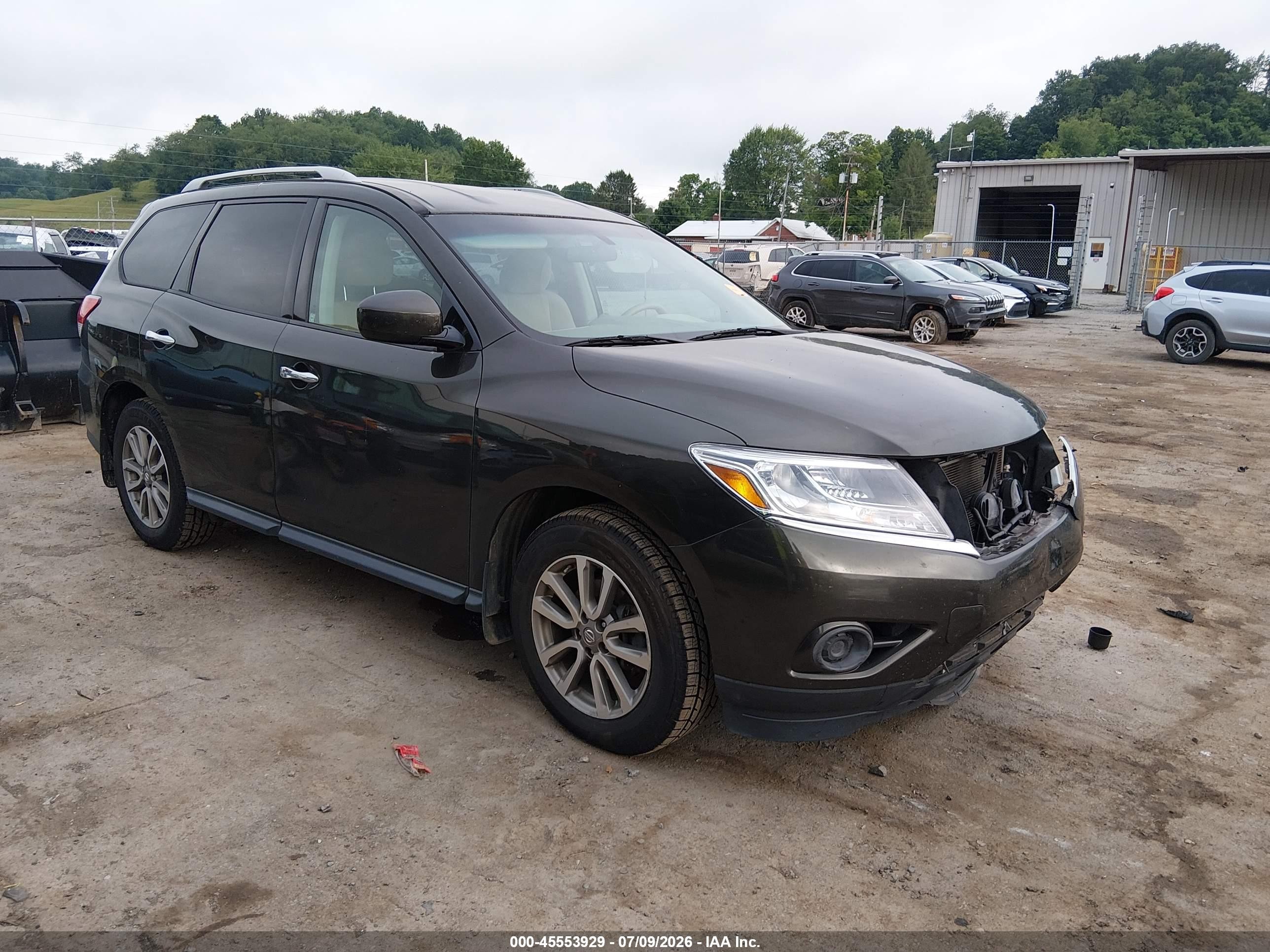 2015 Nissan Pathfinder S Gray vin: 5N1AR2MN4FC696957