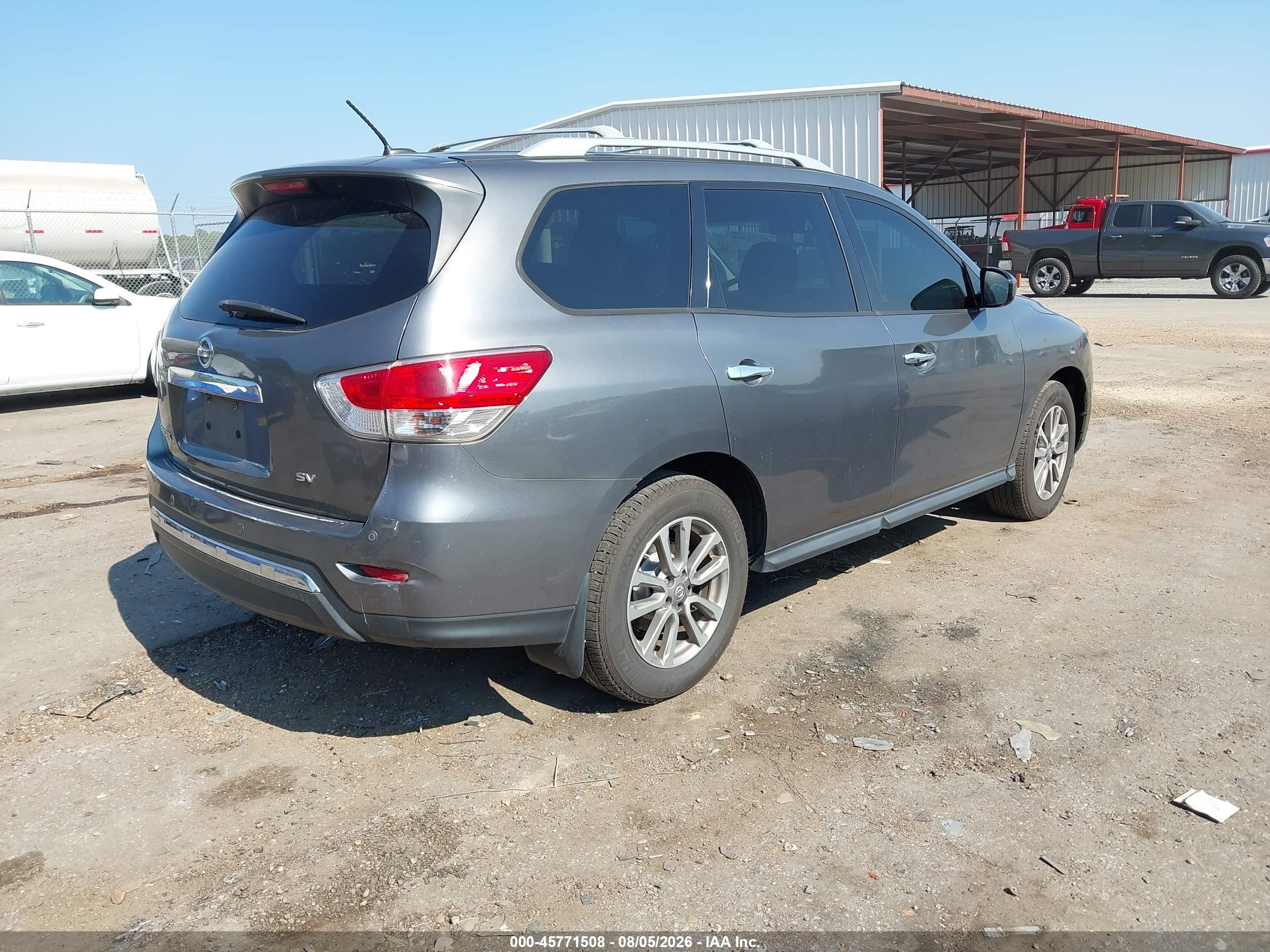 2015 Nissan Pathfinder Sv Gray vin: 5N1AR2MN4FC702997