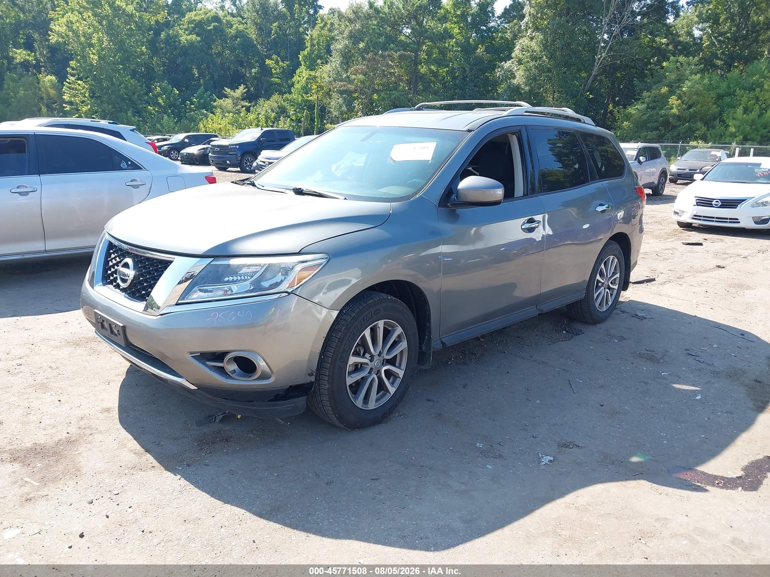 2015 Nissan Pathfinder Sv Gray vin: 5N1AR2MN4FC702997